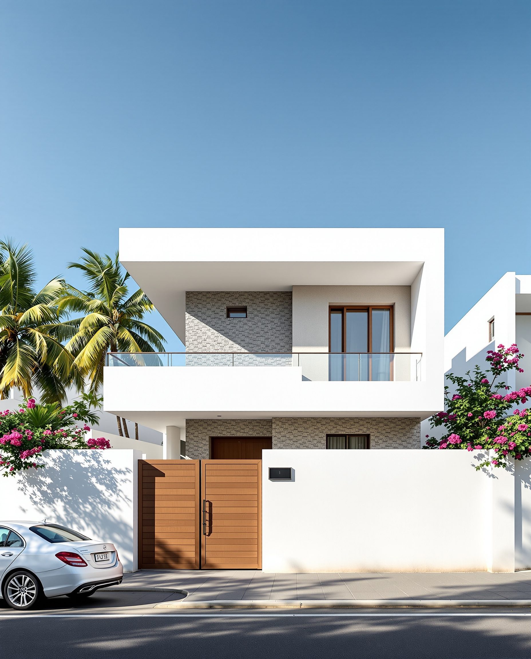 Goa Minimalist White Villa — White Modern