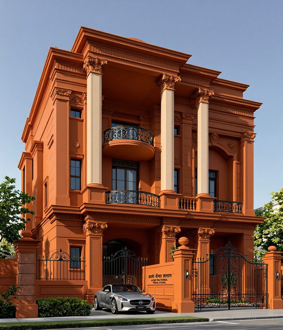 Punjabi Grand Kothi — Walnut Classic