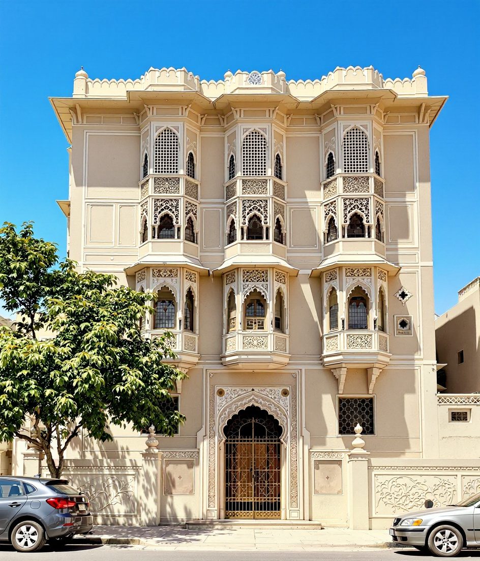 Jaipur Rajasthani Haveli — Warm Oak