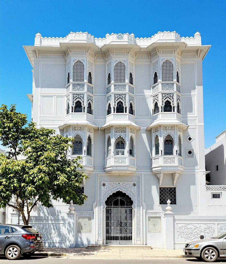 Jaipur Rajasthani Haveli — White Modern