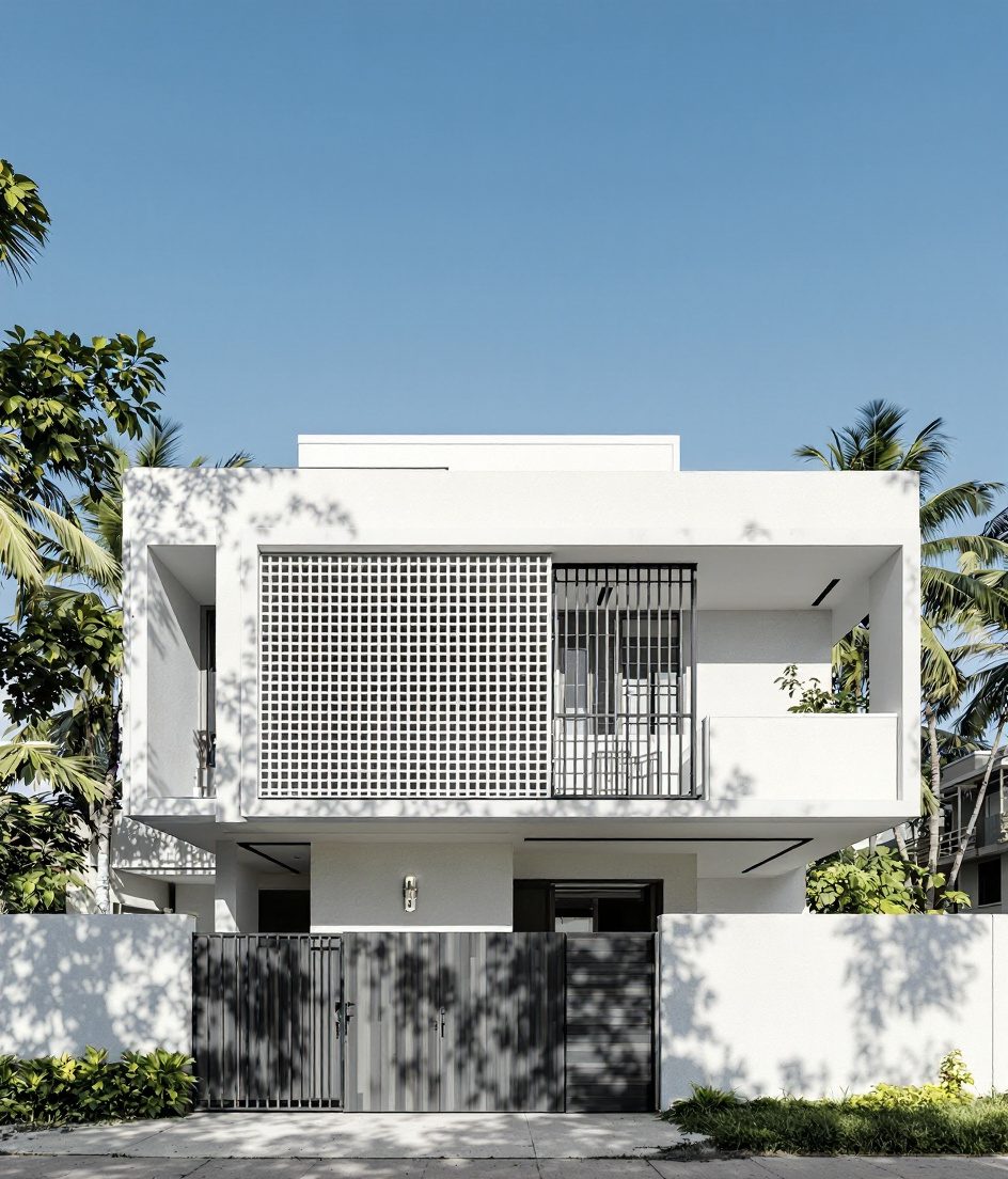 Auroville Earth House — White Modern