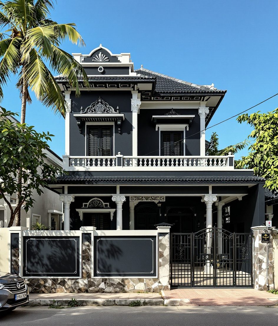 Madurai Tamil House — Charcoal Minimal