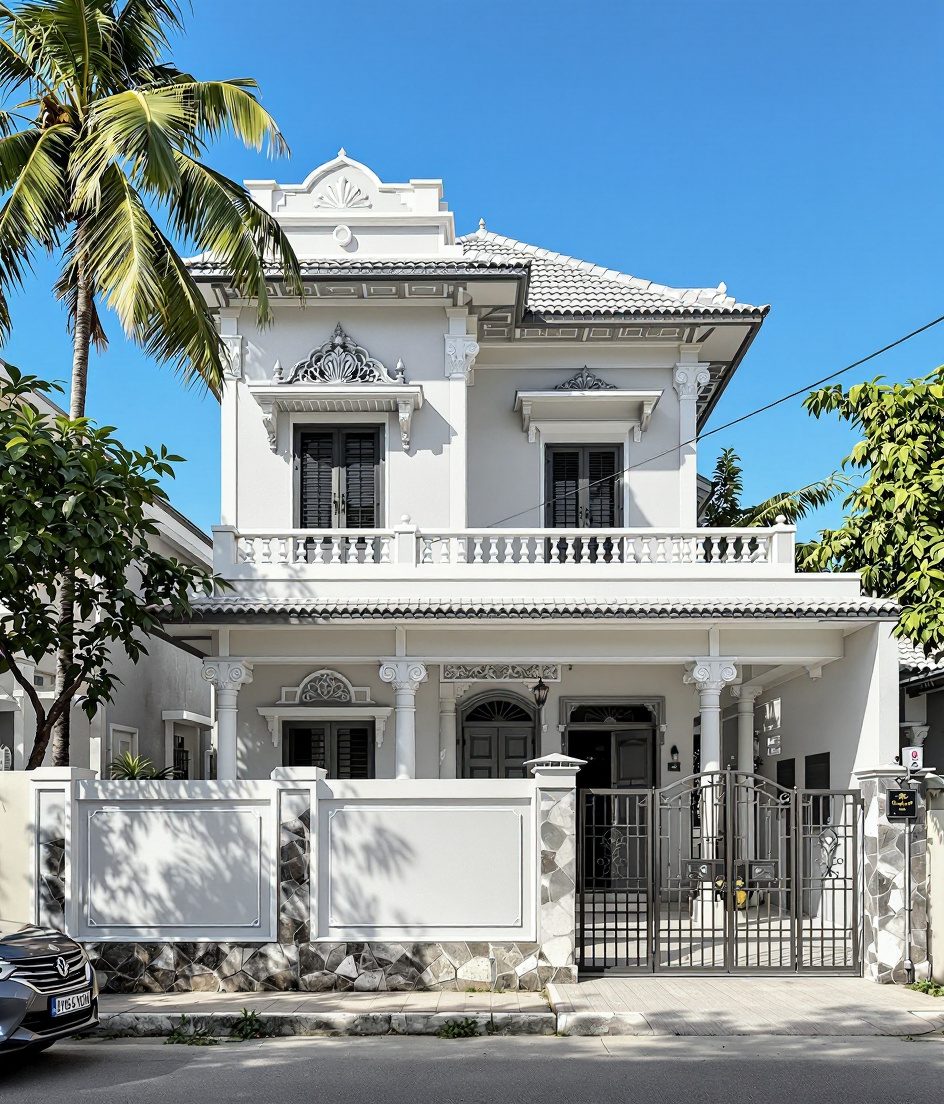 Madurai Tamil House — White Modern