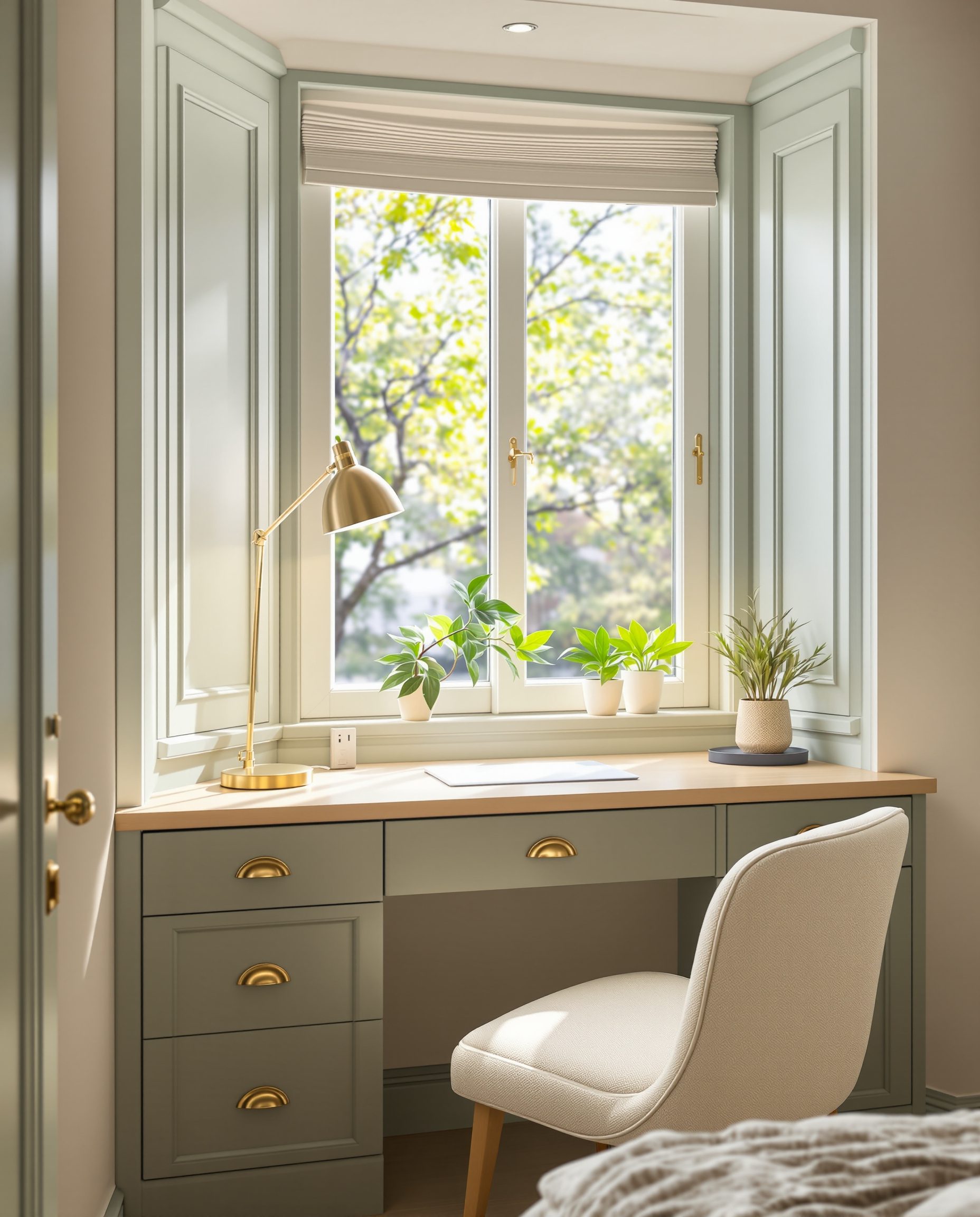Bedroom Bay Window Study Nook
