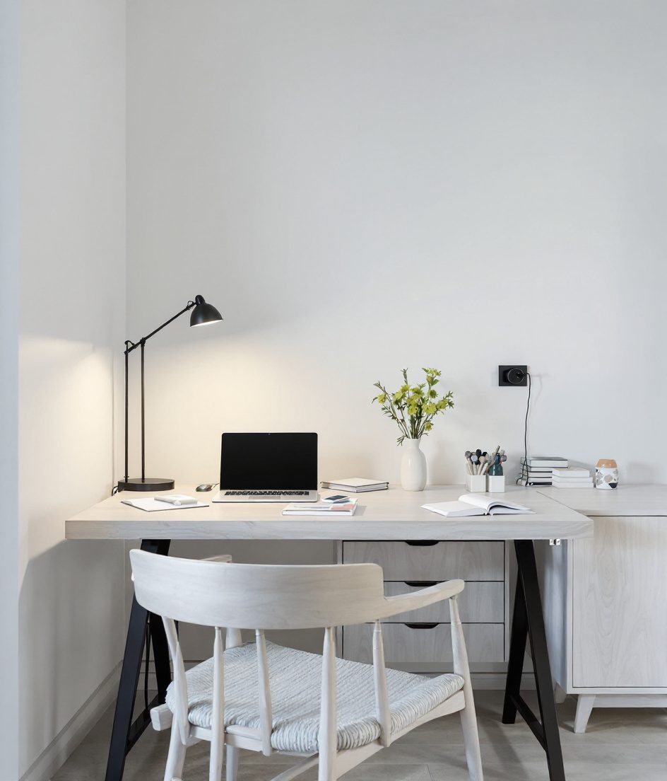 Dining Table Flex Work Zone — White Modern