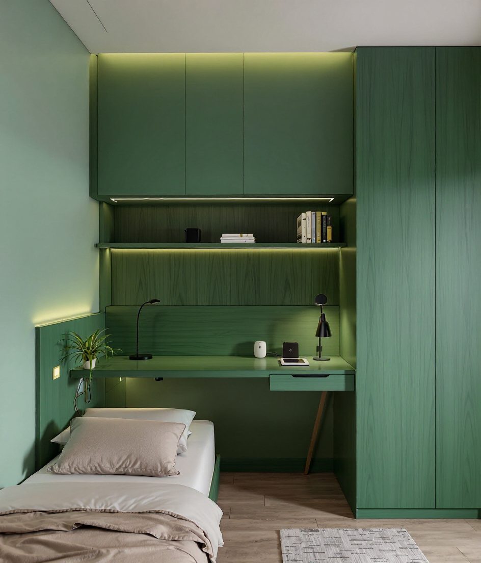 Guest Bed With Day Desk — Sage & Brass