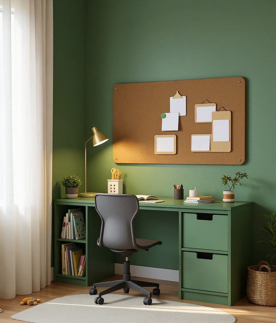 Homework Bench Study Corner — Sage & Brass