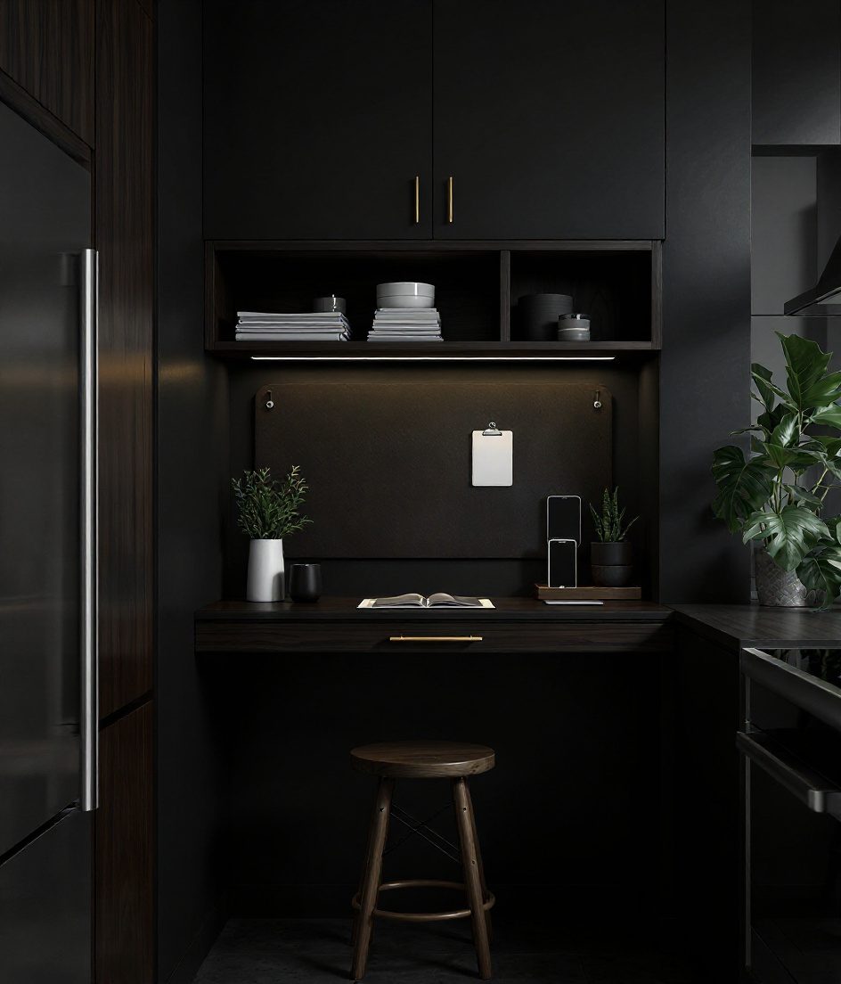 Kitchen End Command Nook — Charcoal Minimal
