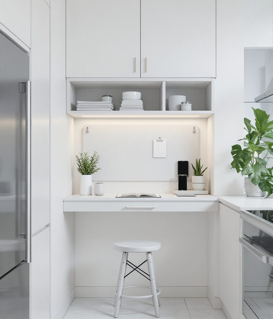 Kitchen End Command Nook — White Modern