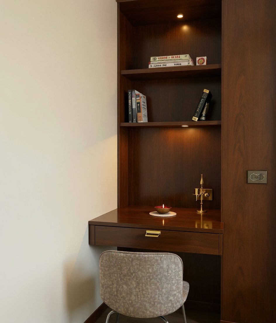 Puja Adjacent Quiet Study — Walnut Classic