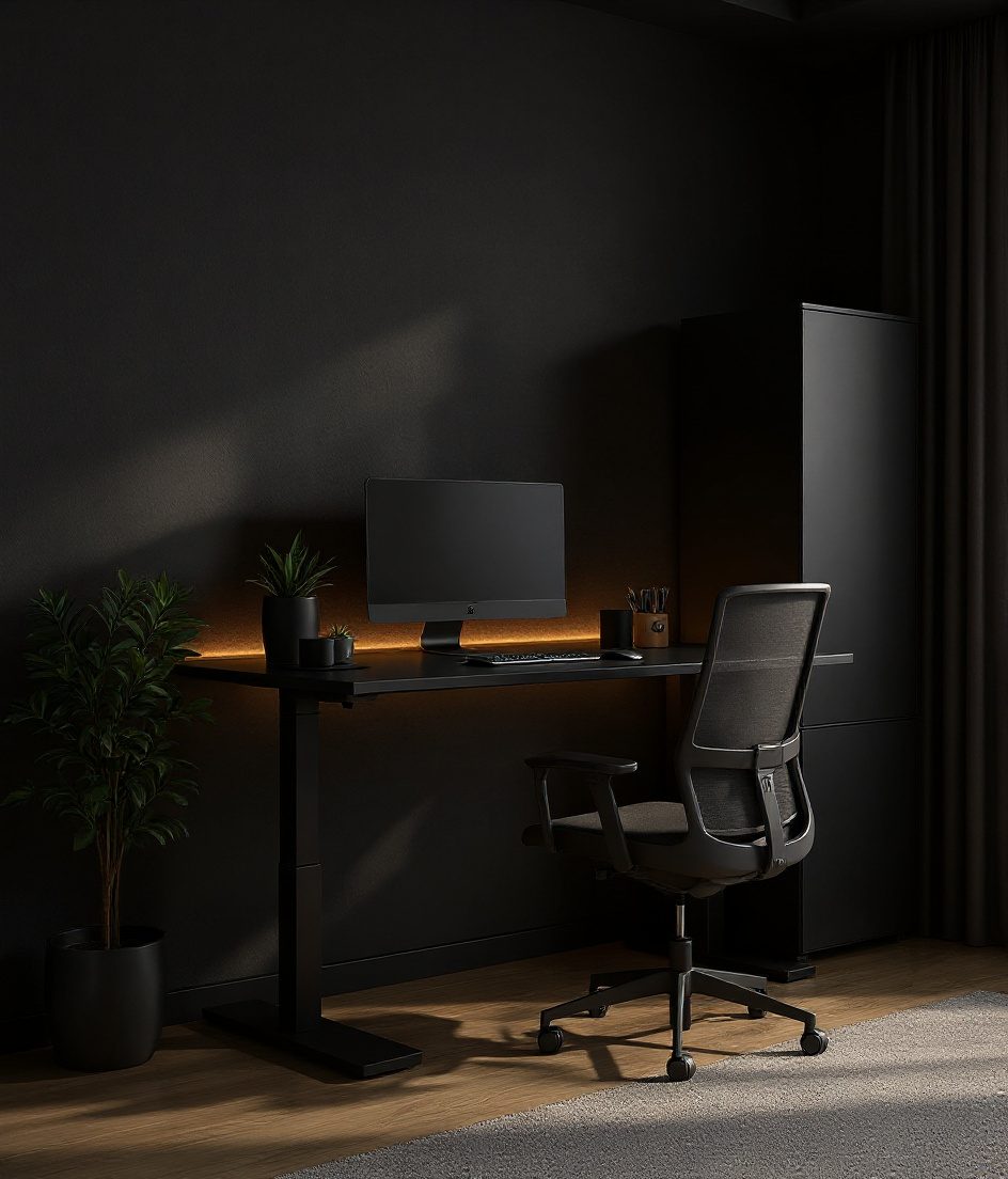 Standing Desk Executive Suite — Charcoal Minimal