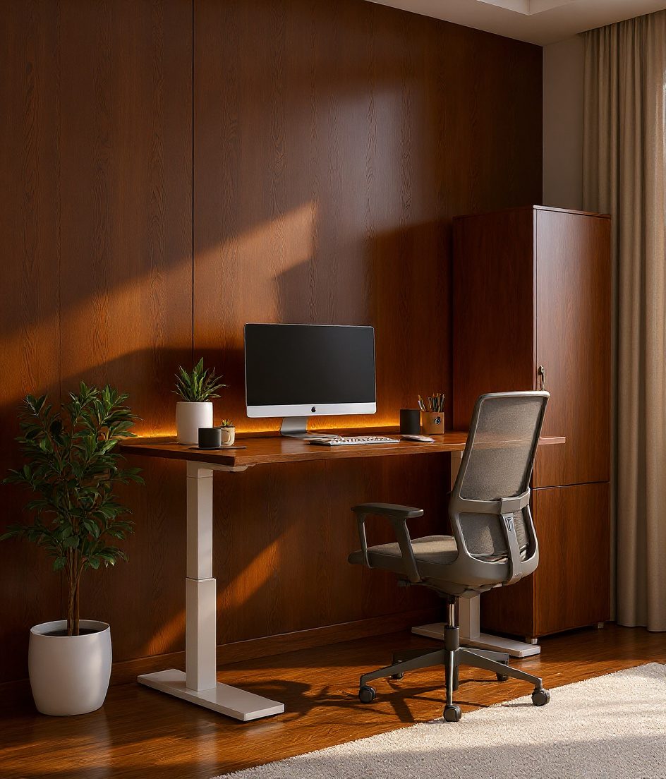 Standing Desk Executive Suite — Walnut Classic