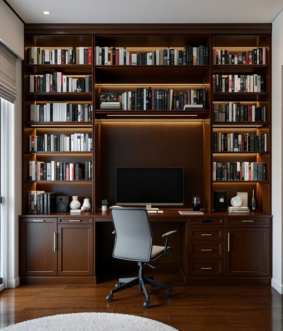 Study Library Combo Room — Walnut Classic