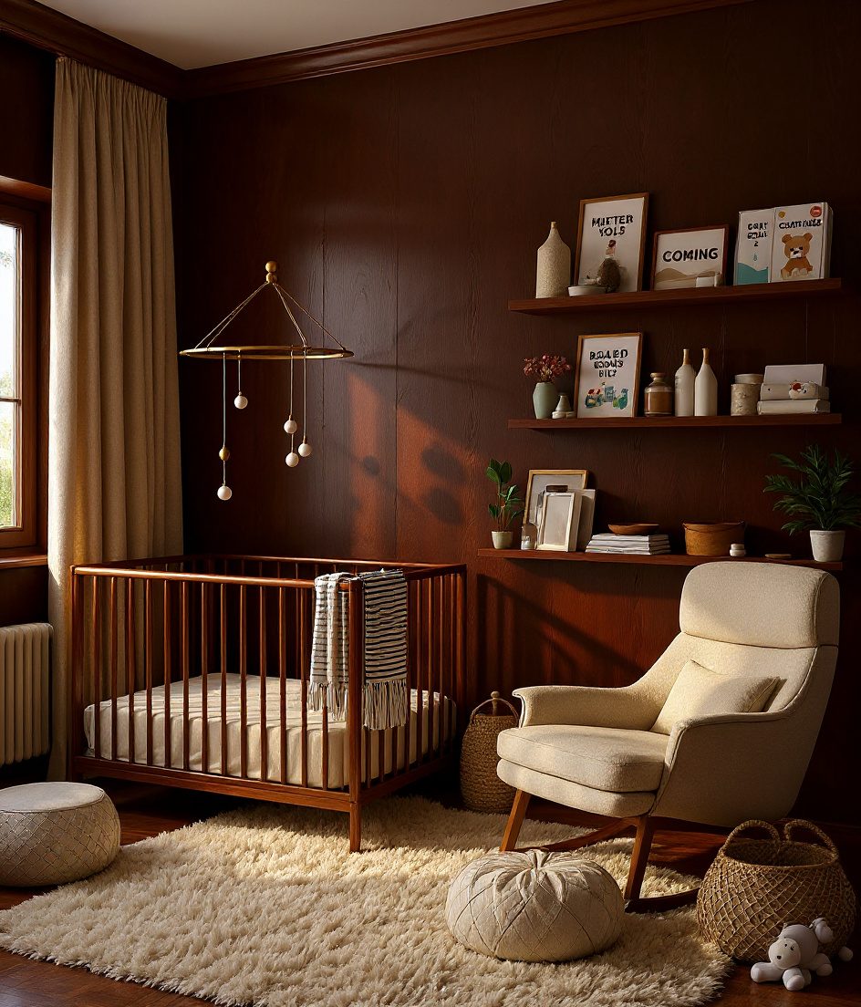 Sage-Brass Baby Haven — Walnut Classic