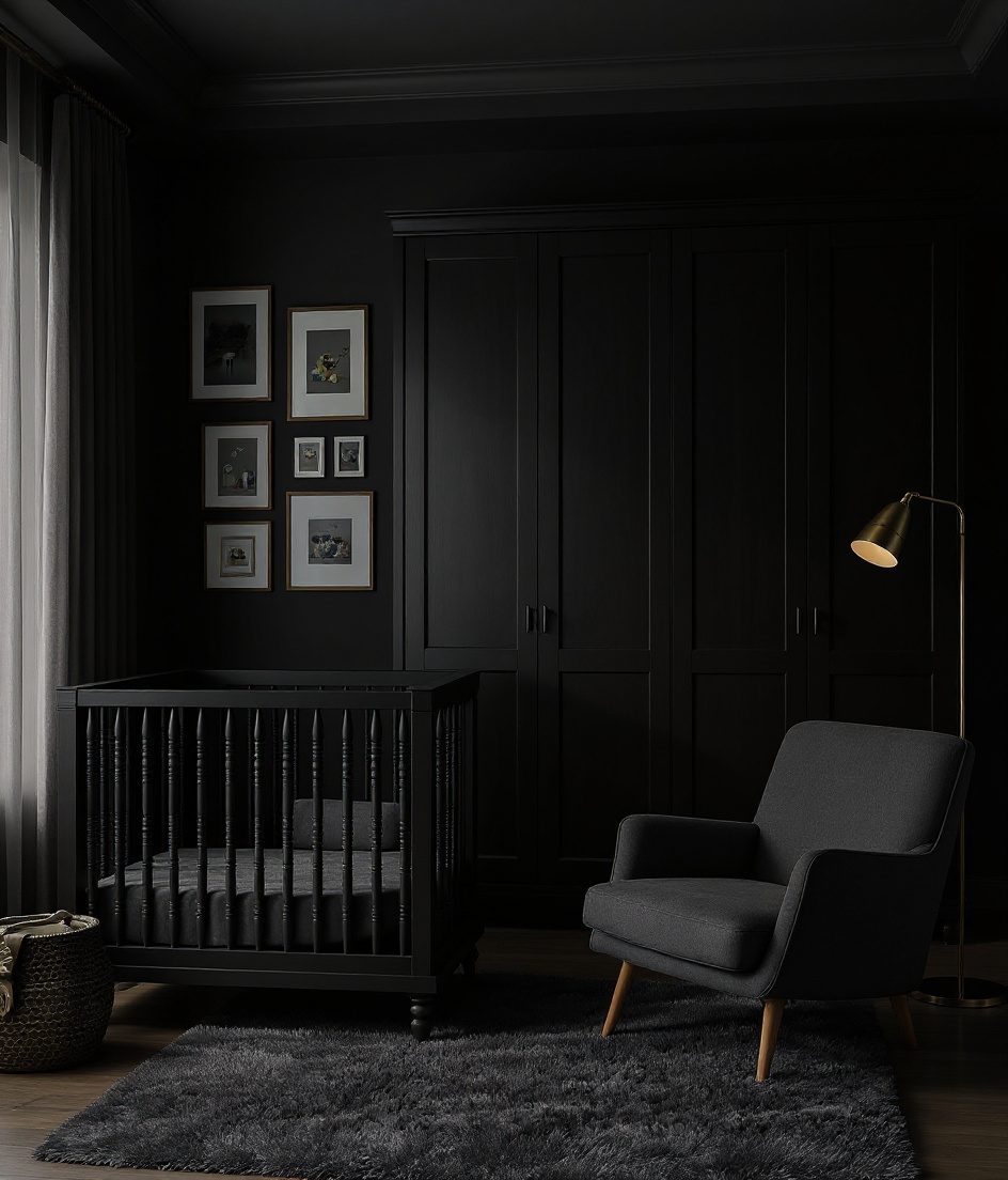 Walnut-Classic Heritage Nursery — Charcoal Minimal