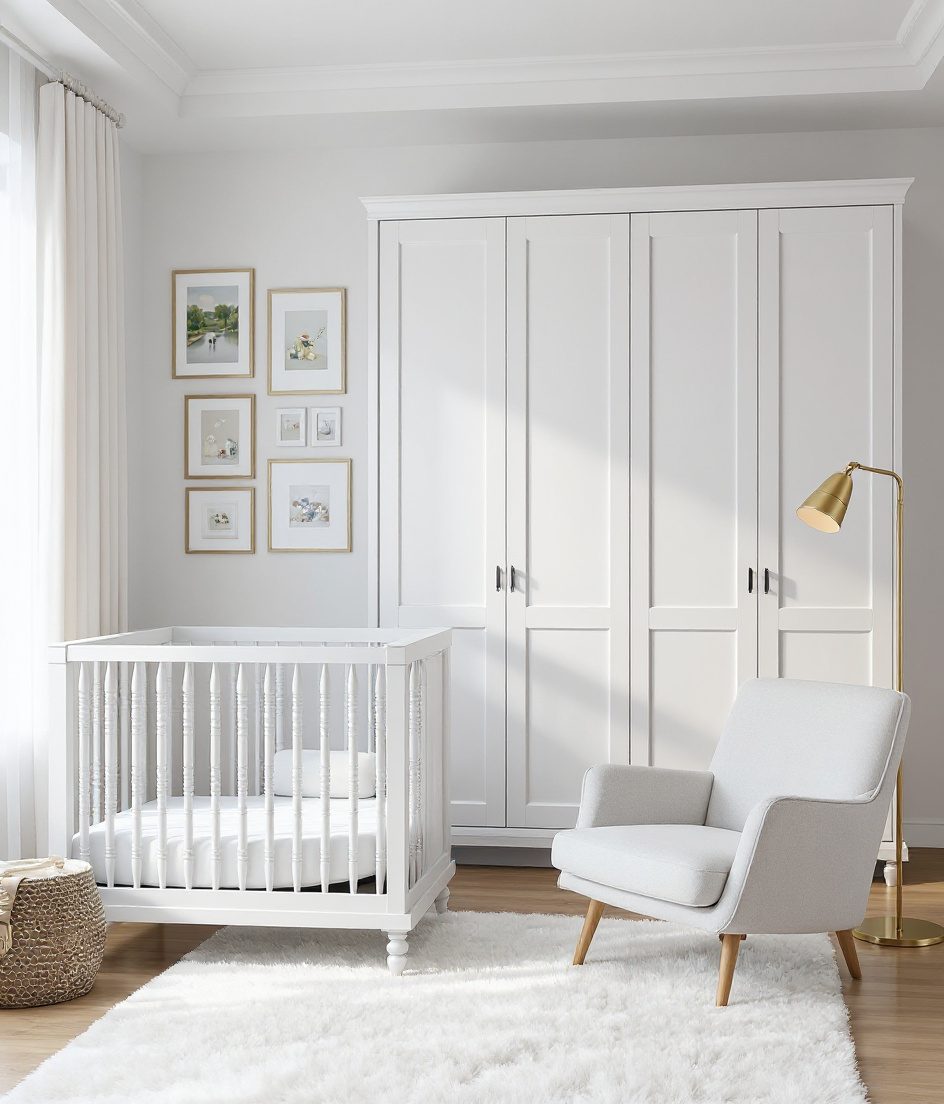 Walnut-Classic Heritage Nursery — White Modern
