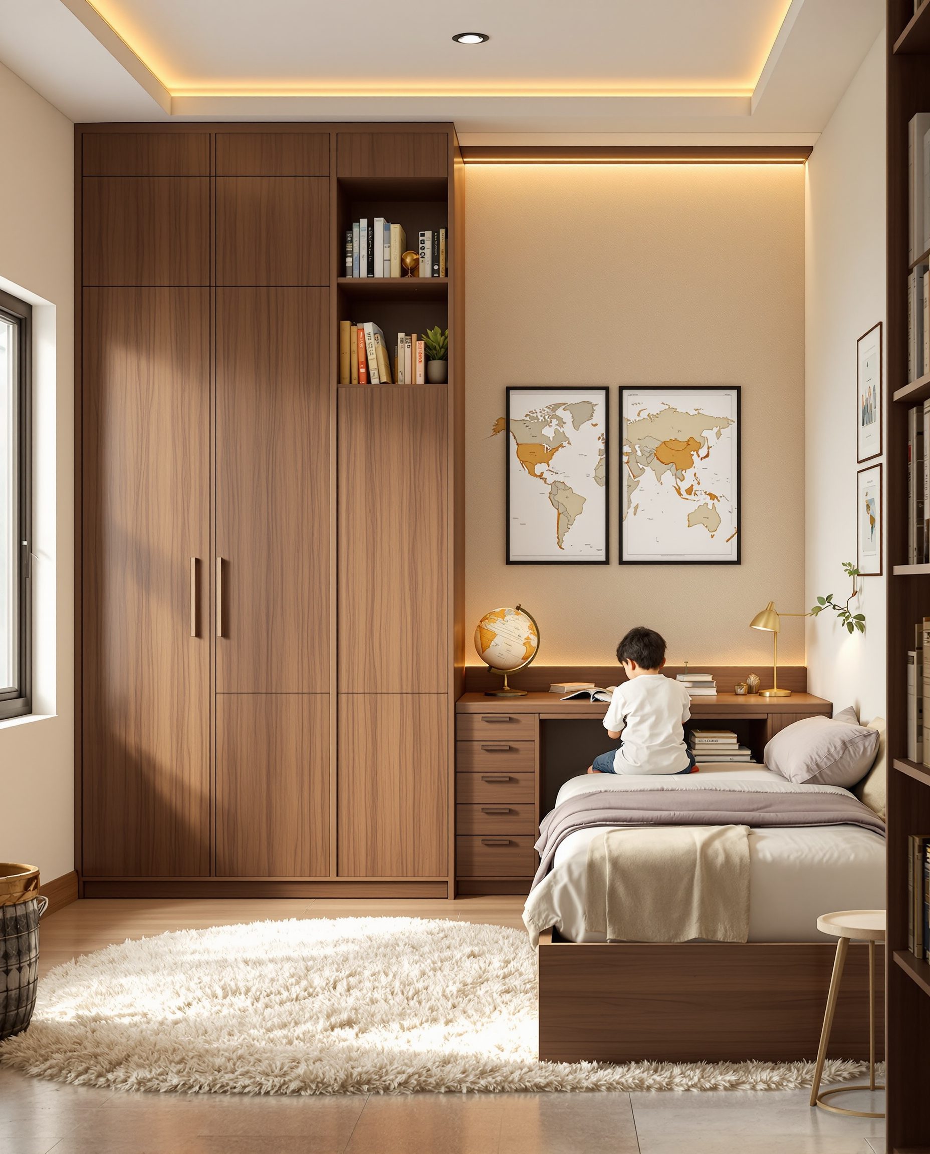Walnut-Classic Scholar Kids Room — Walnut Classic