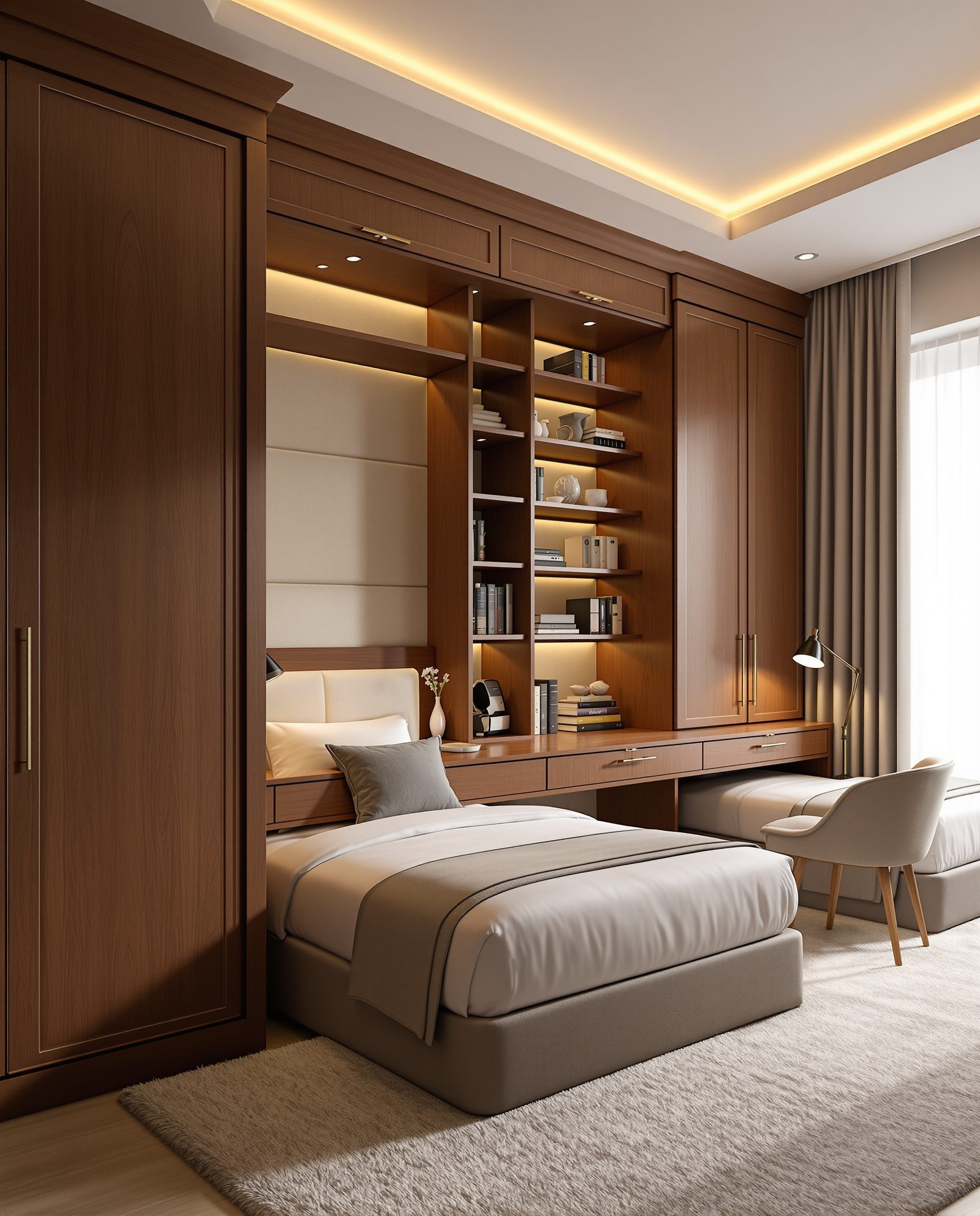 Walnut-Classic Shared Study Suite — Walnut Classic