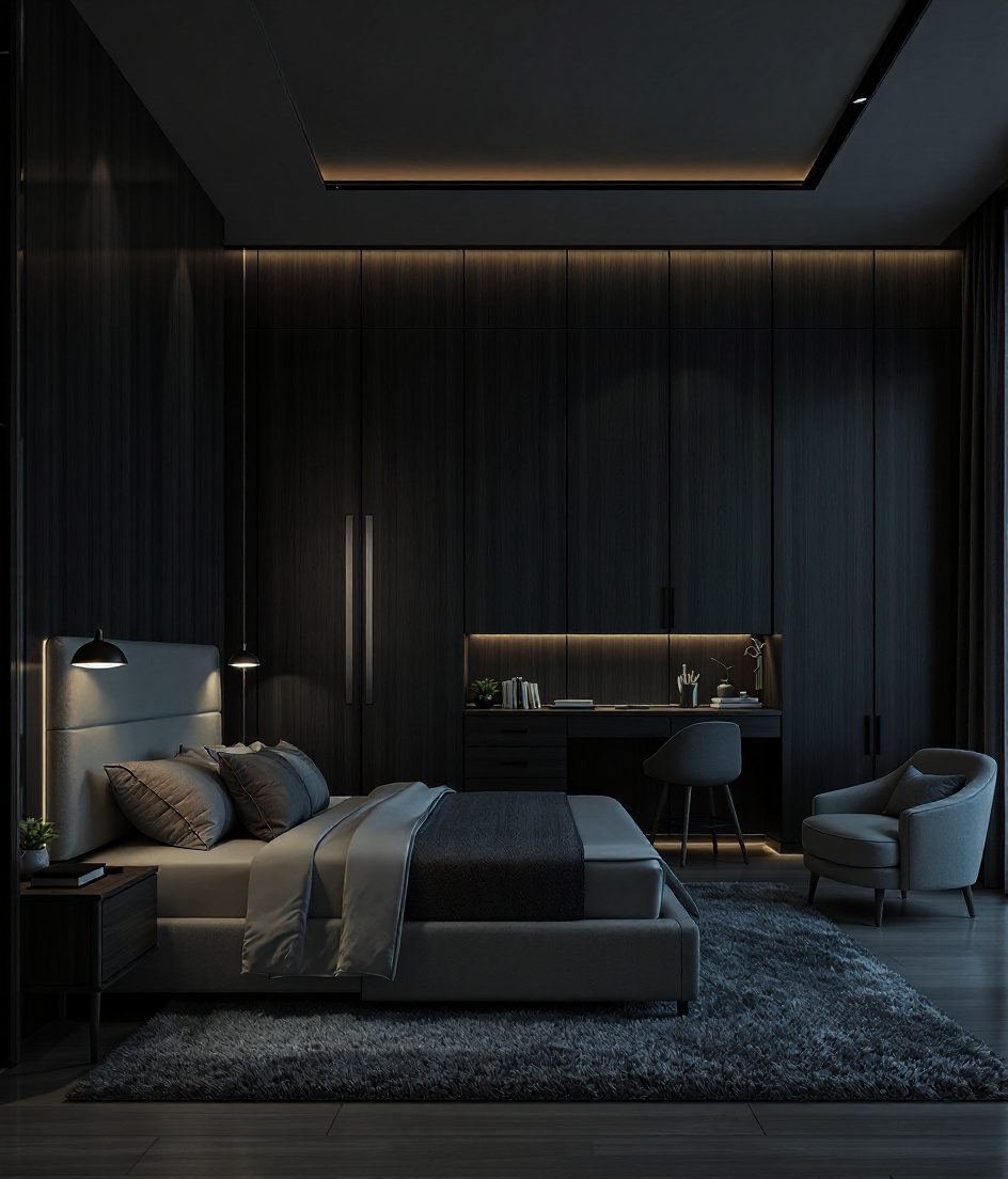 Walnut-Classic Teen Suite — Charcoal Minimal