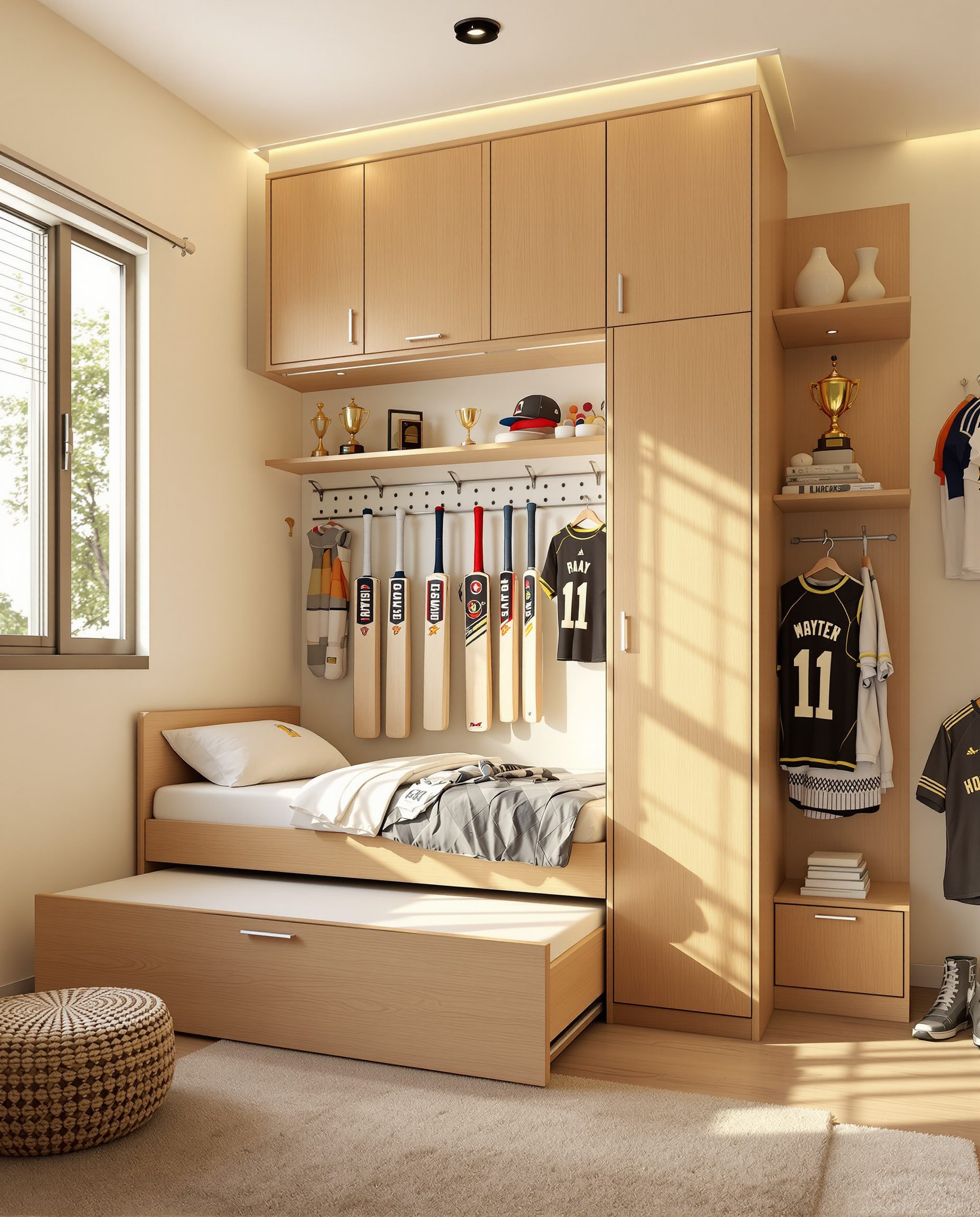 Warm-Oak Cricket Fan Room — Warm Oak
