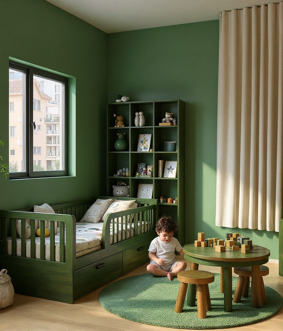 Warm-Oak Toddler Play Room — Sage & Brass