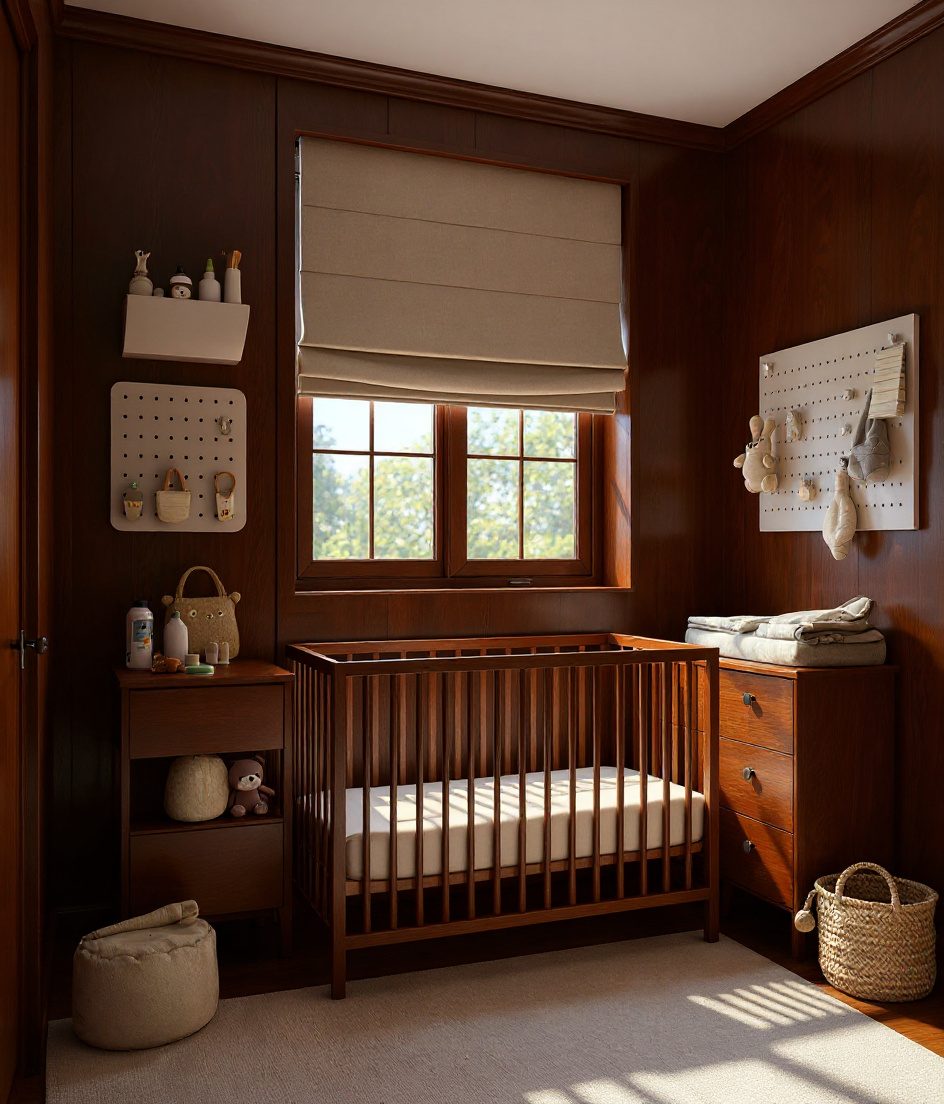 White-Modern Airy Nursery — Walnut Classic