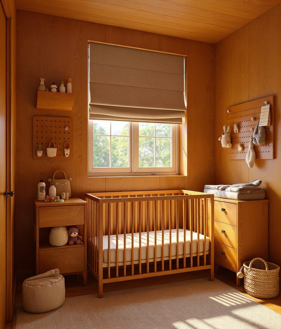 White-Modern Airy Nursery — Warm Oak
