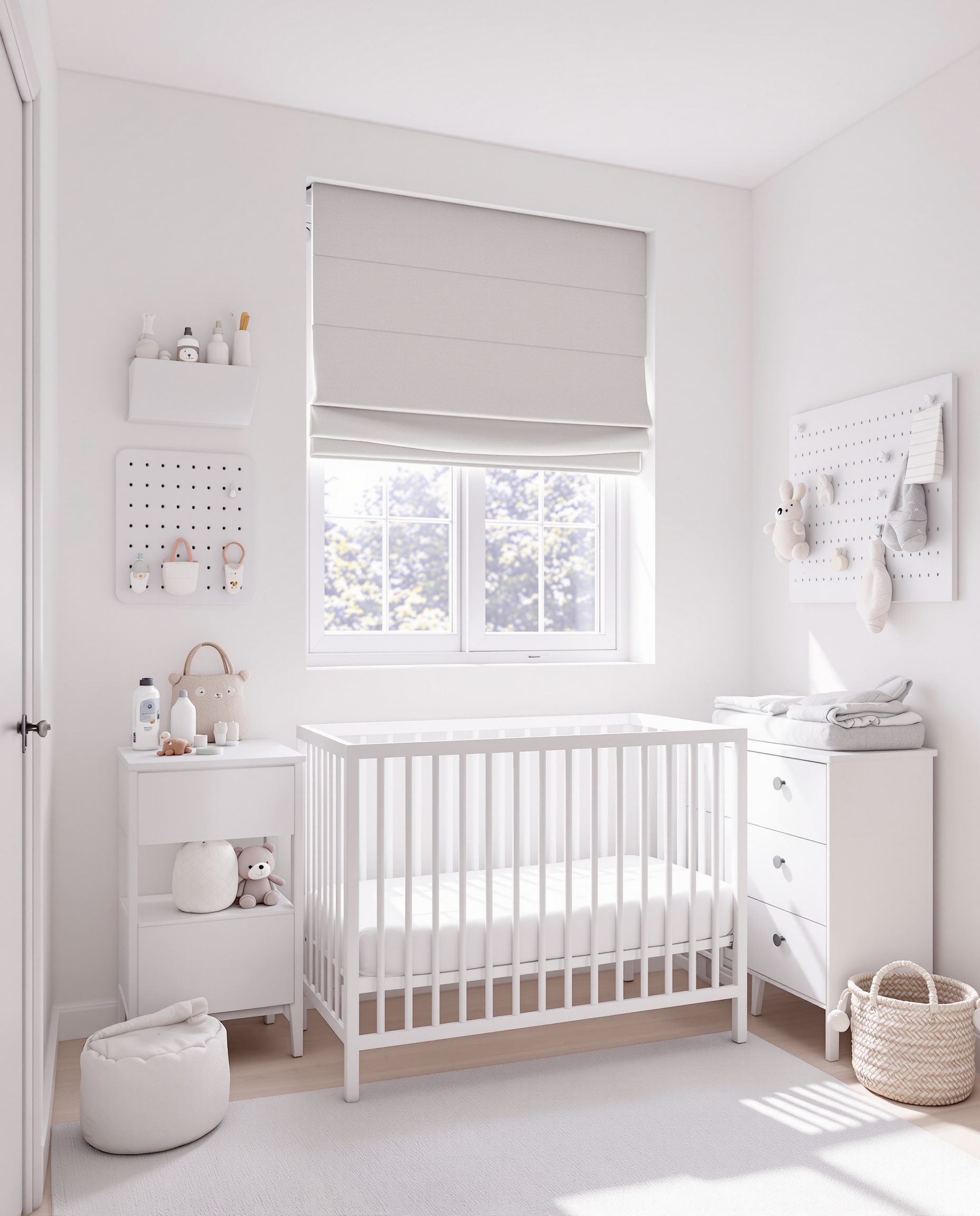White-Modern Airy Nursery — White Modern