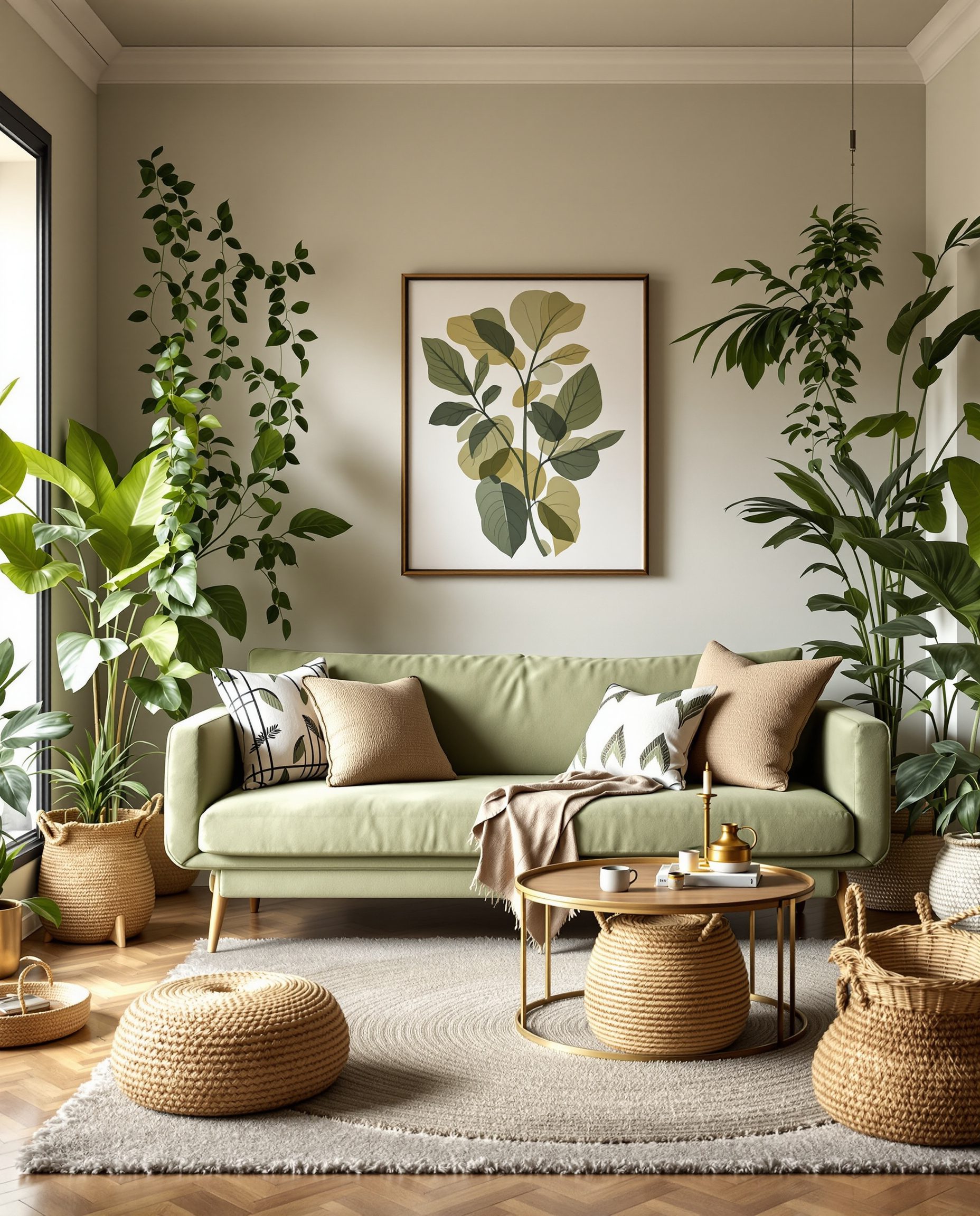 Boho Eclectic Living Room — Sage & Brass