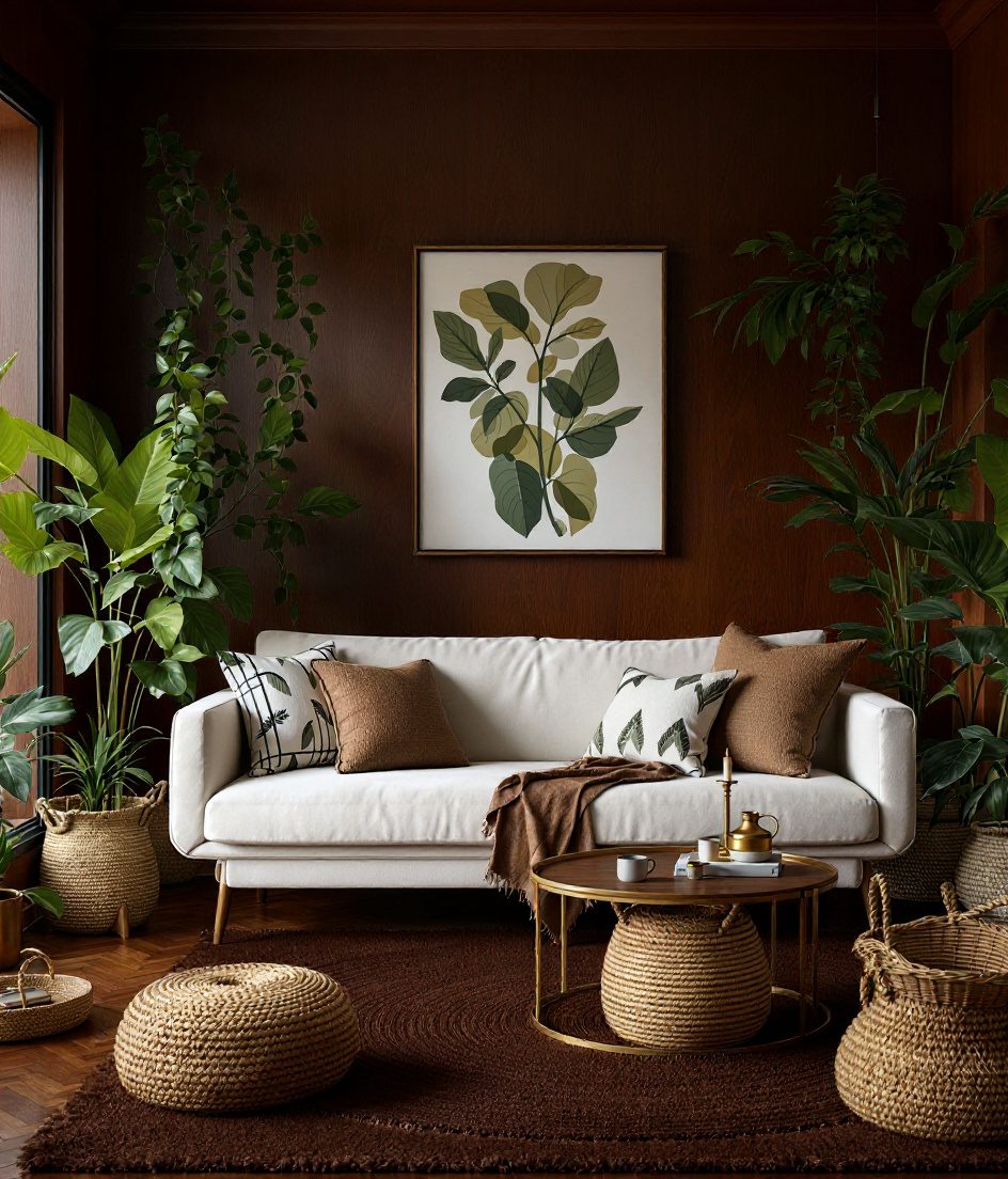 Boho Eclectic Living Room — Walnut Classic