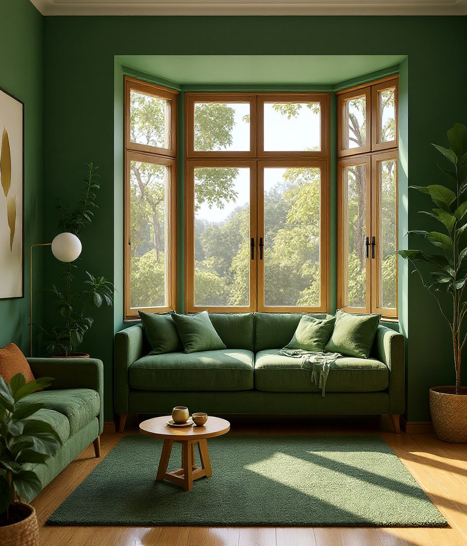 Living Room with a Bay-Window Seat — Sage & Brass