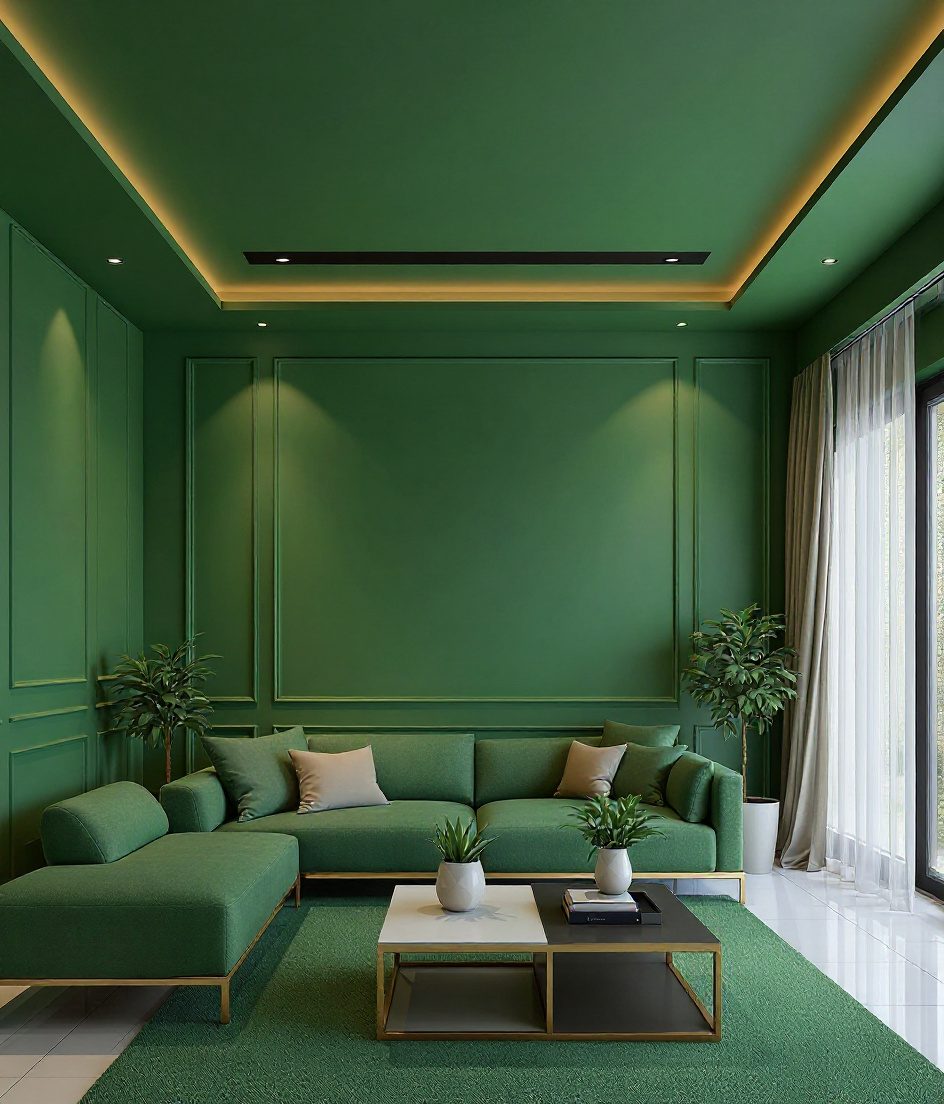 Living Room with a False Ceiling — Sage & Brass