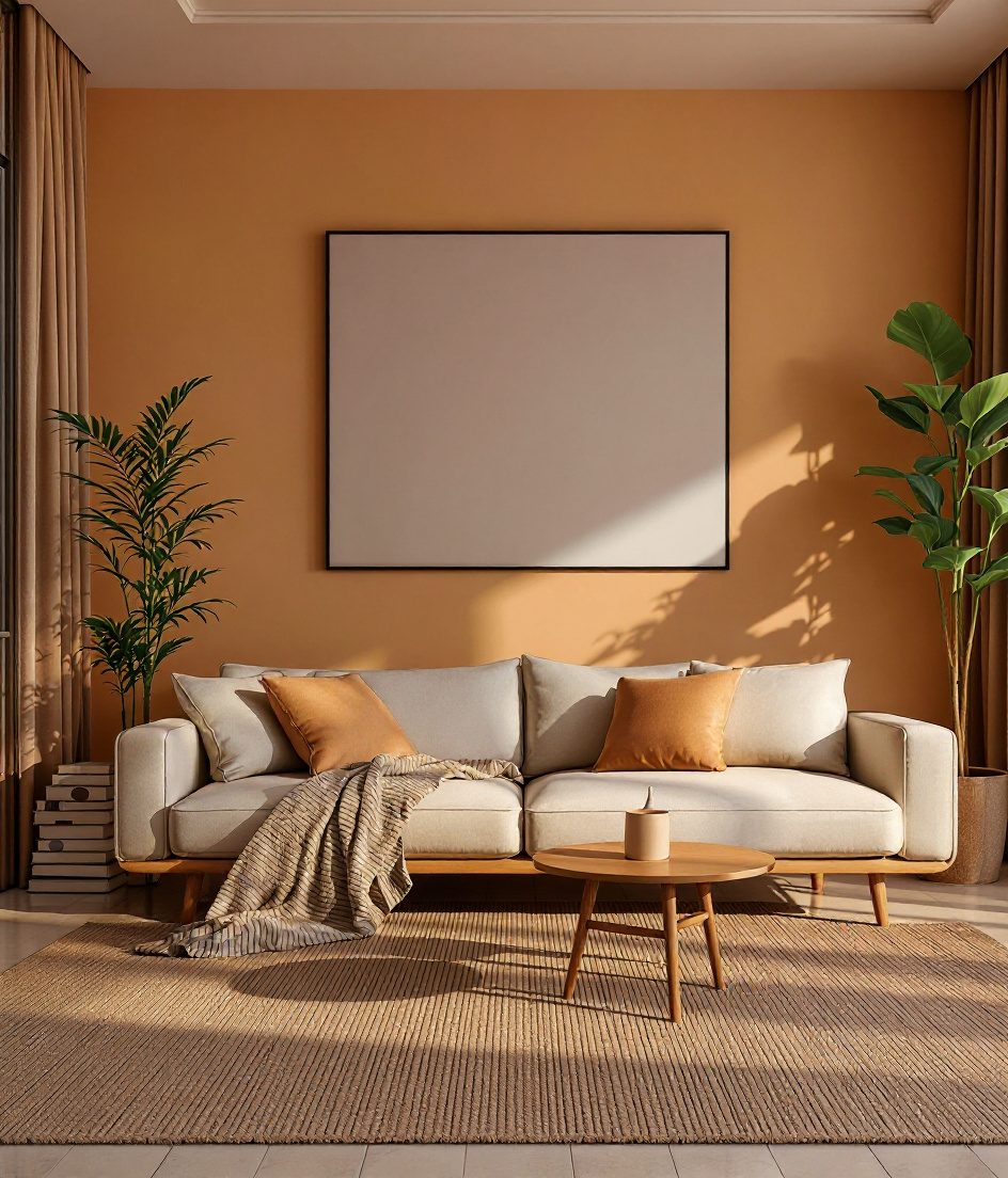 Scandinavian-Style Living Room — Warm Oak
