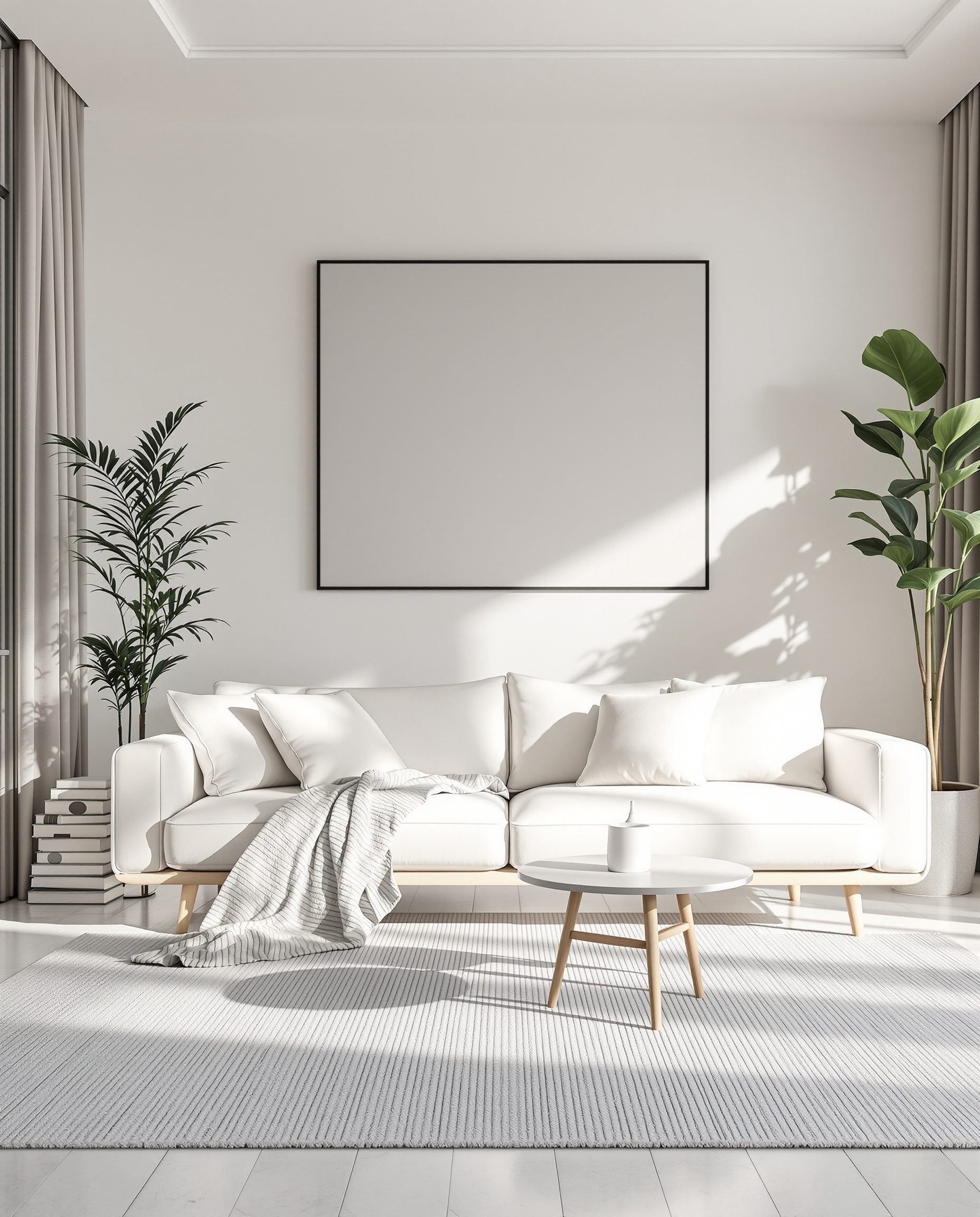 Scandinavian-Style Living Room — White Modern