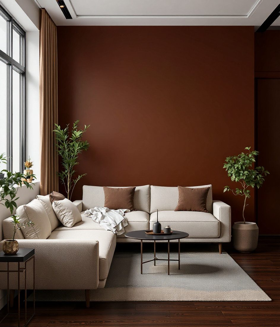 Studio-Apartment Living Zone — Walnut Classic