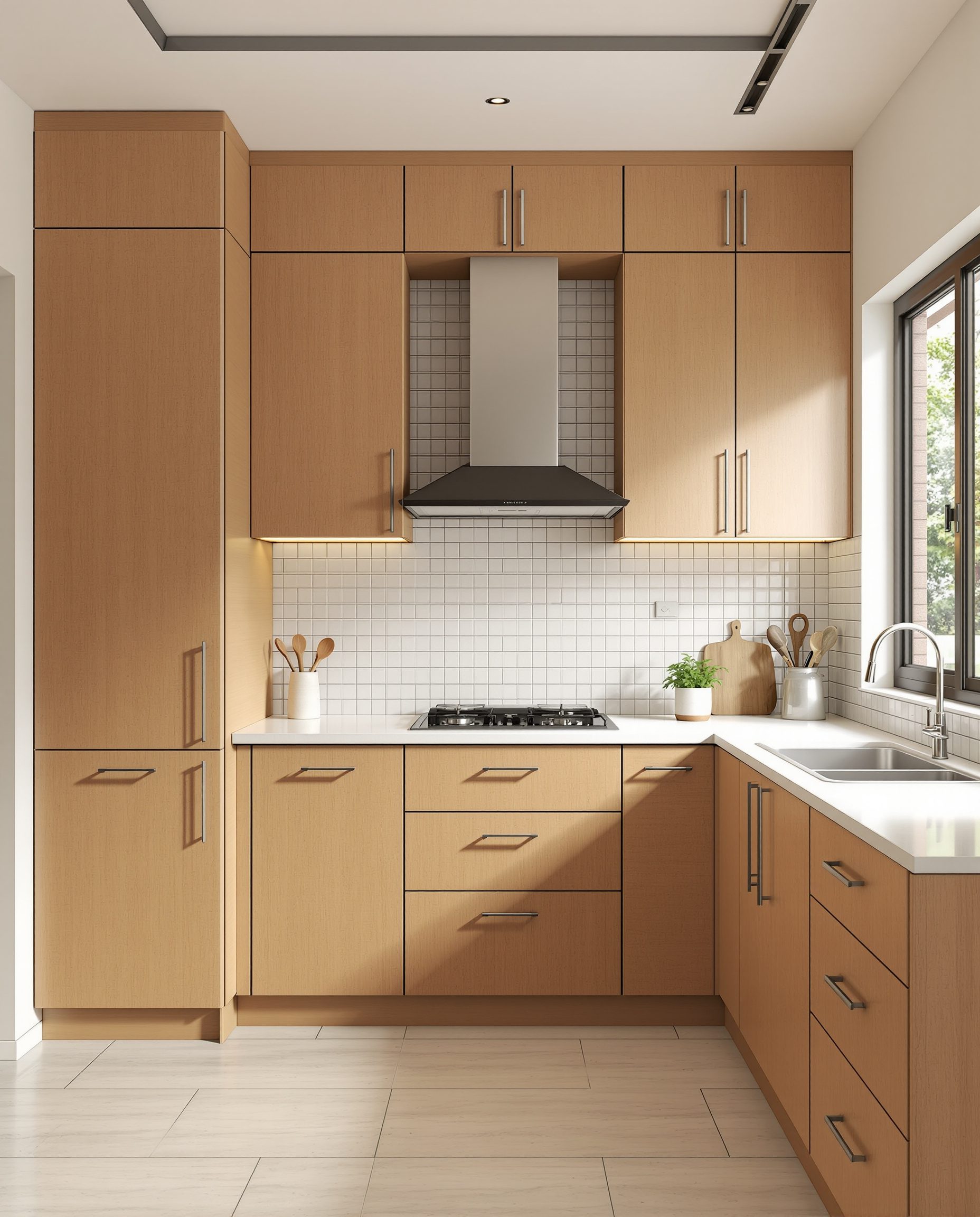 L-Shaped Modular Kitchen