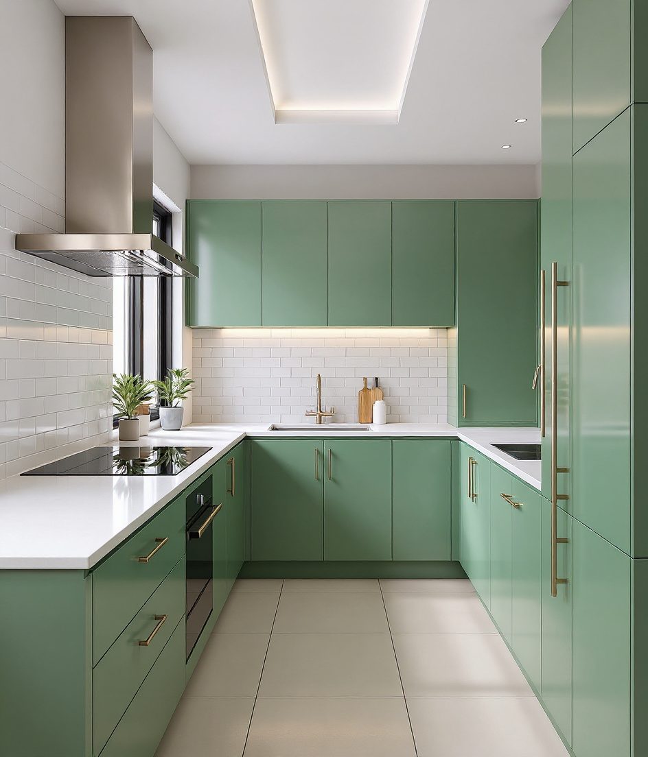 Minimal All-White Kitchen — Sage & Brass