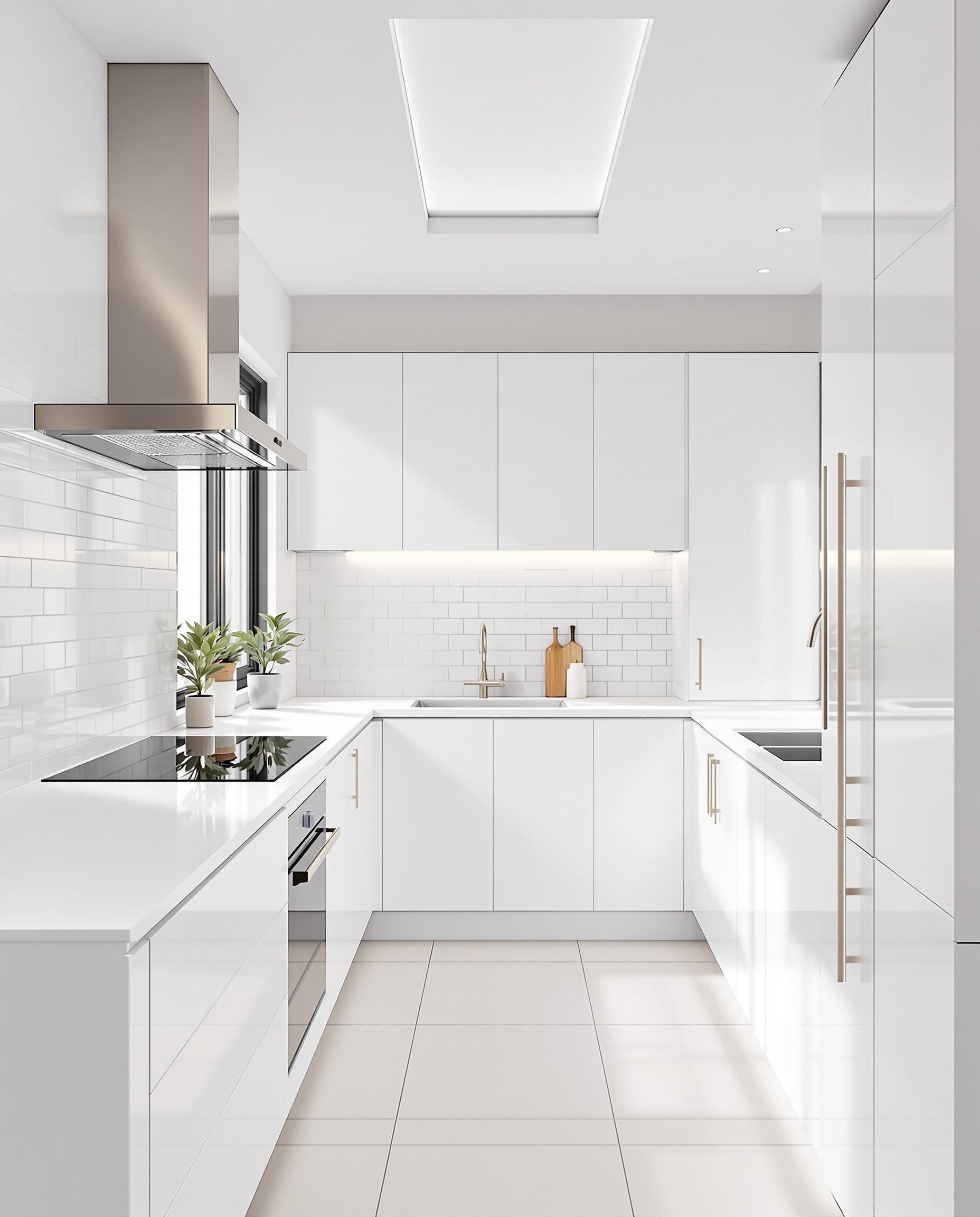 Minimal All-White Kitchen — White Modern