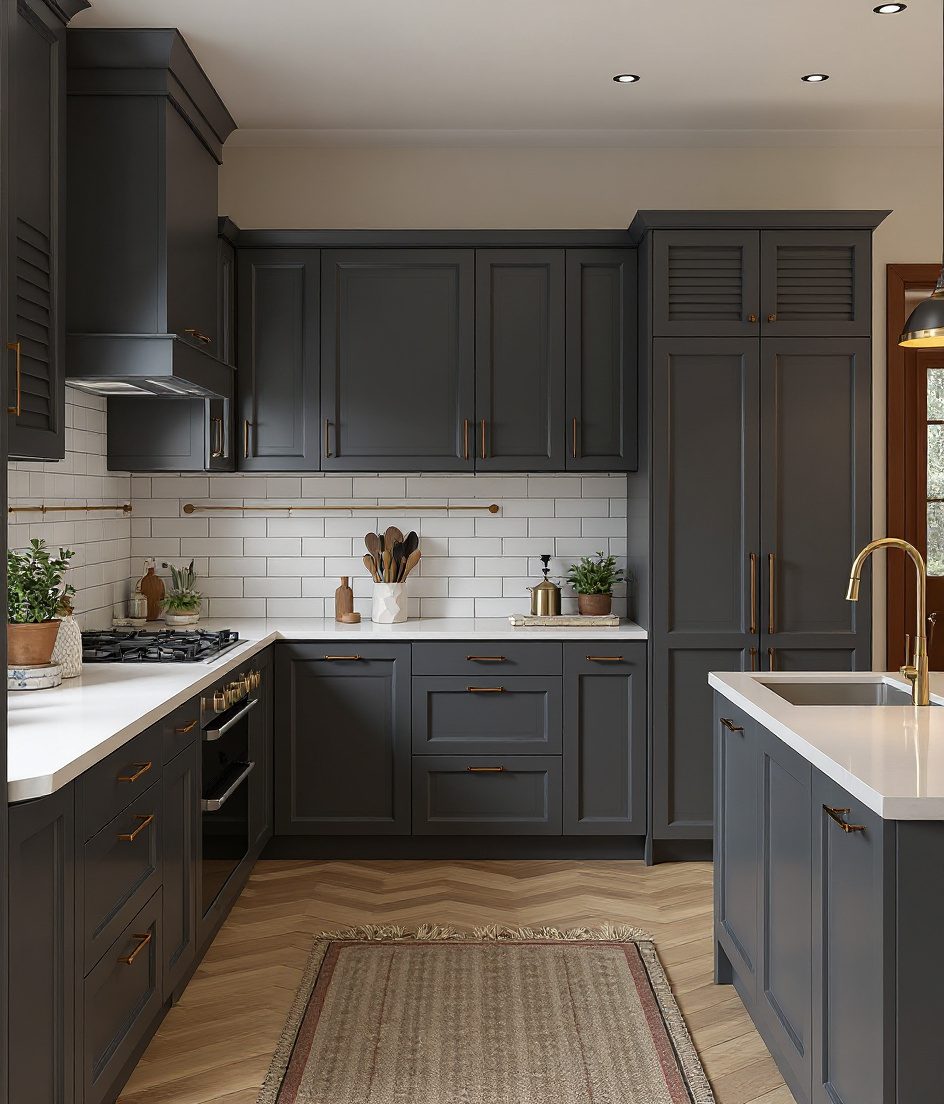 Shaker-Style Framed Kitchen — Charcoal Minimal