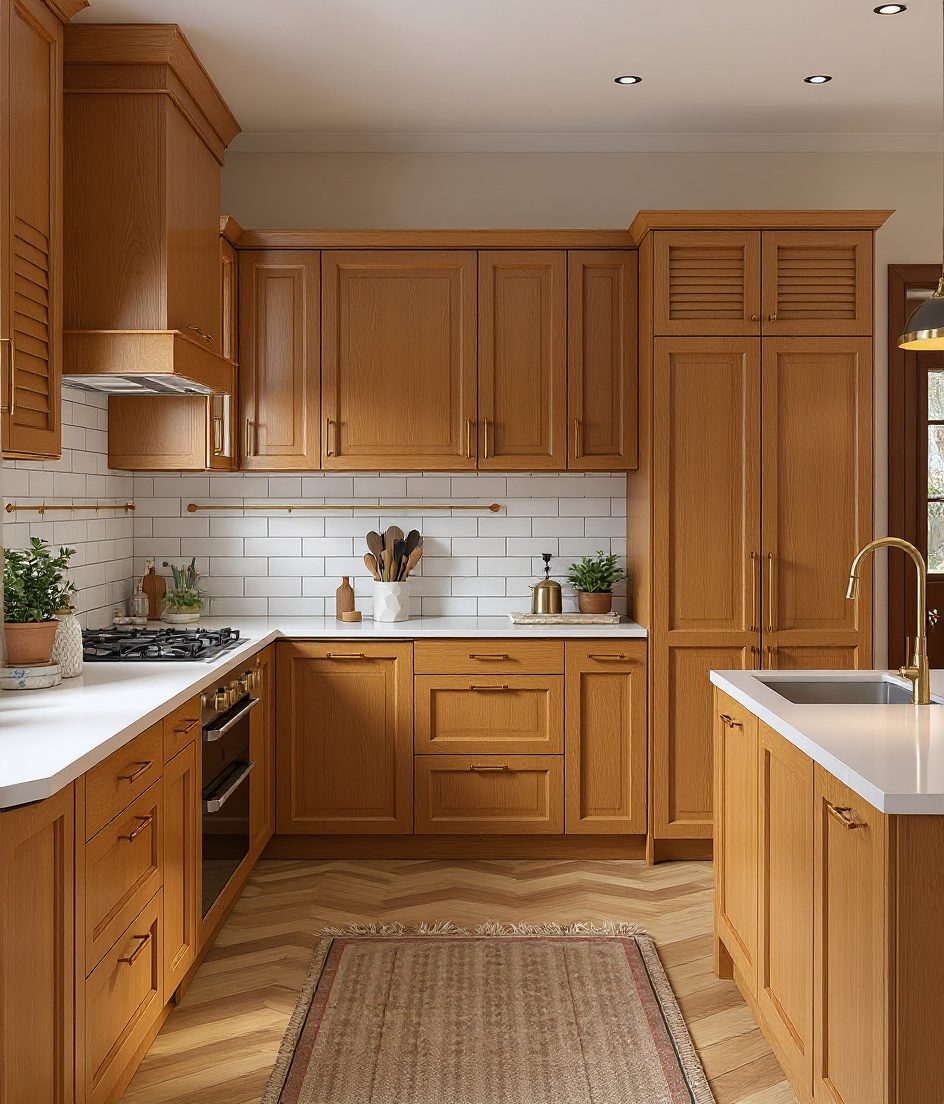 Shaker-Style Framed Kitchen — Warm Oak