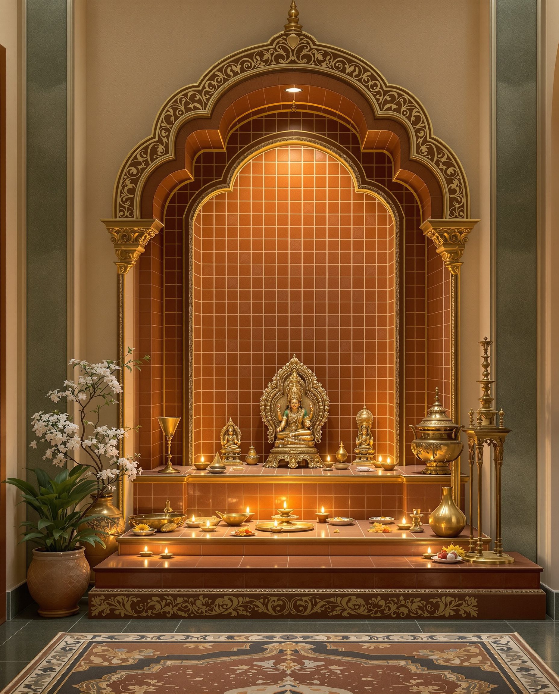 Bengali Thakur Ghar Room — Sage & Brass
