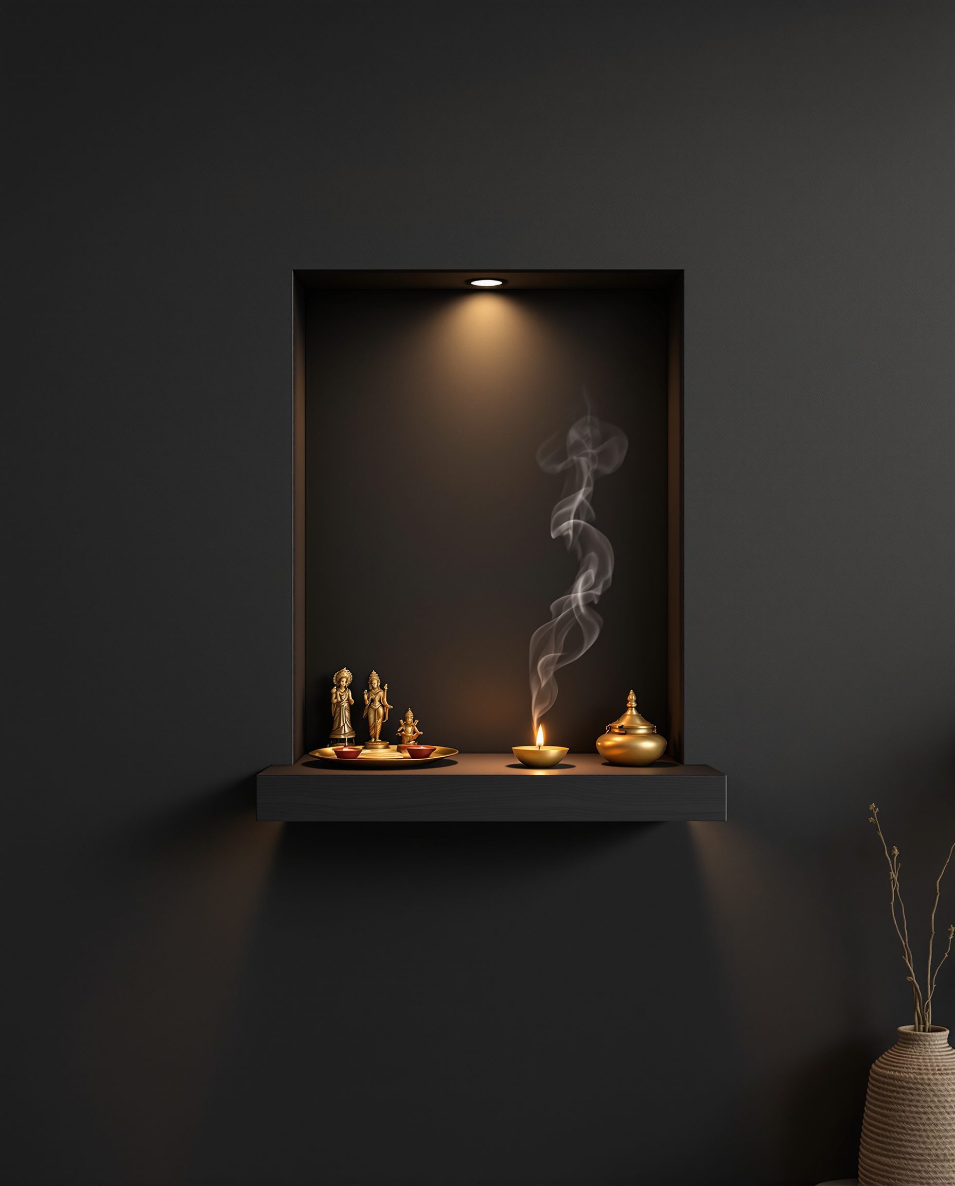 Floating Shelf Minimal Mandir