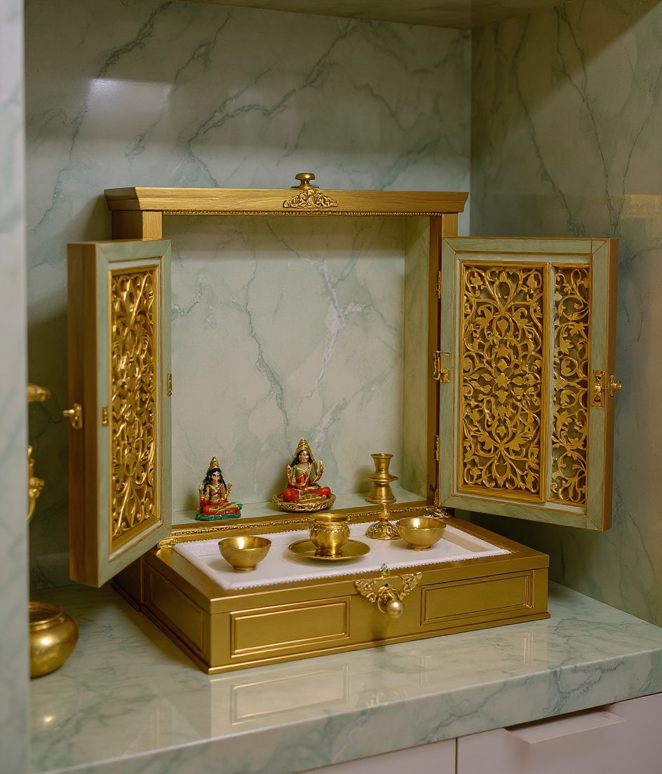 Foldable Travel Pooja Box — Sage & Brass