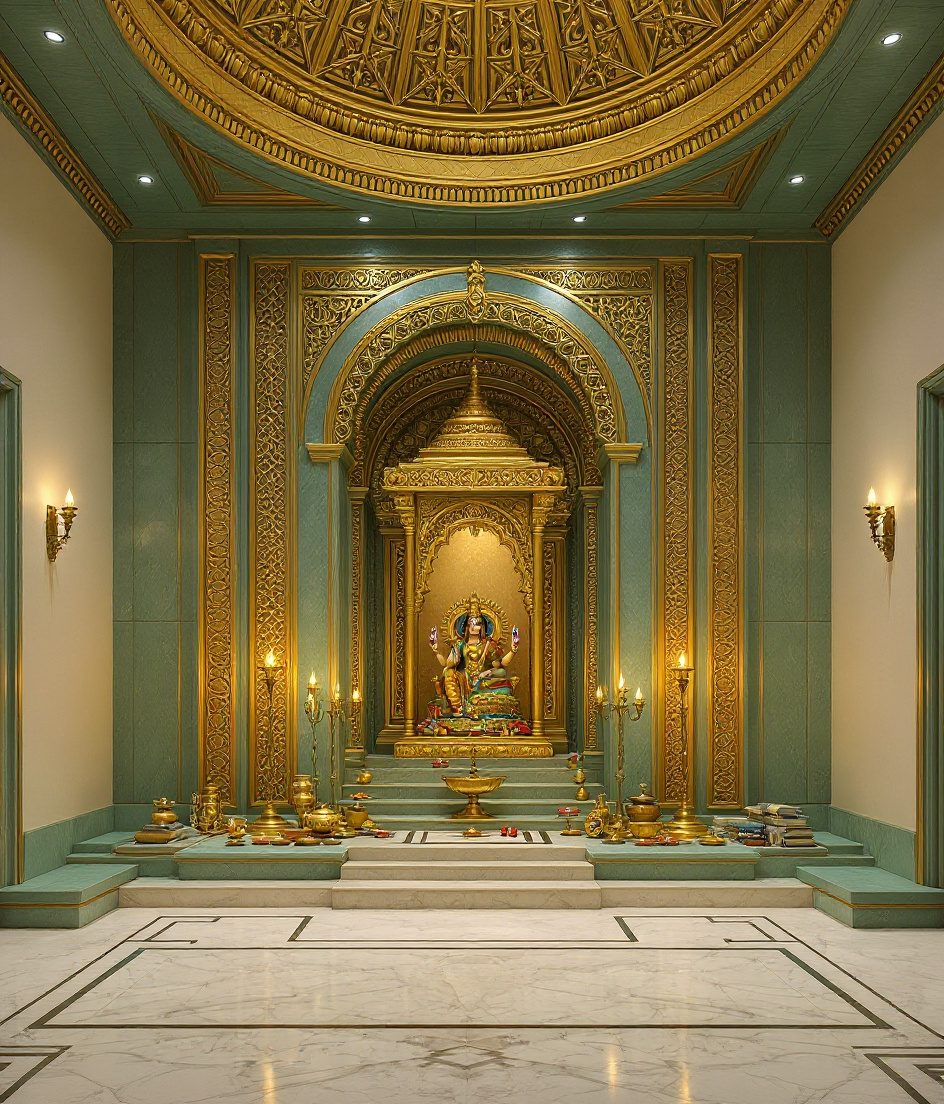 Grand Villa Pooja Room — Sage & Brass
