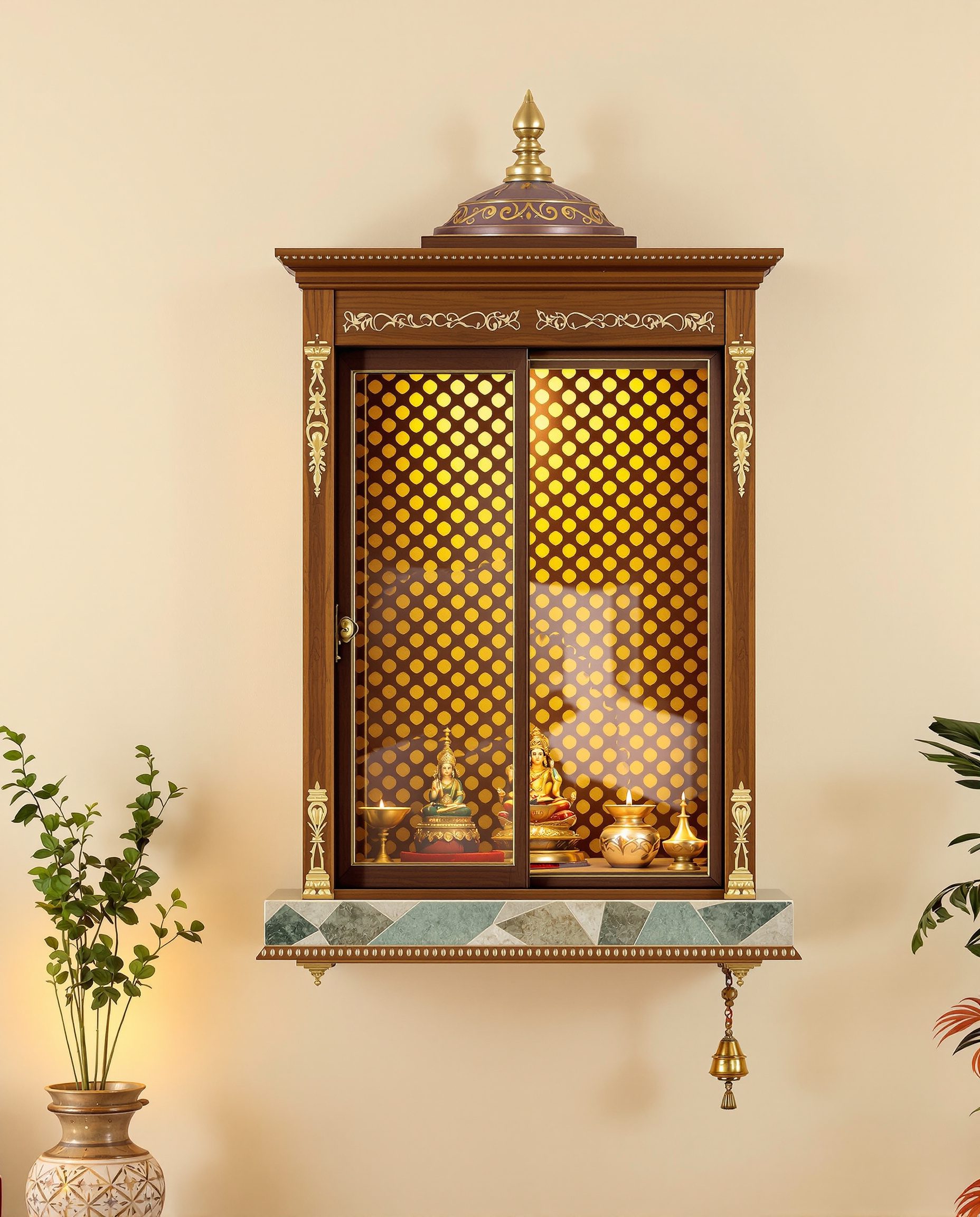 Jali-Screen Wall Pooja Unit