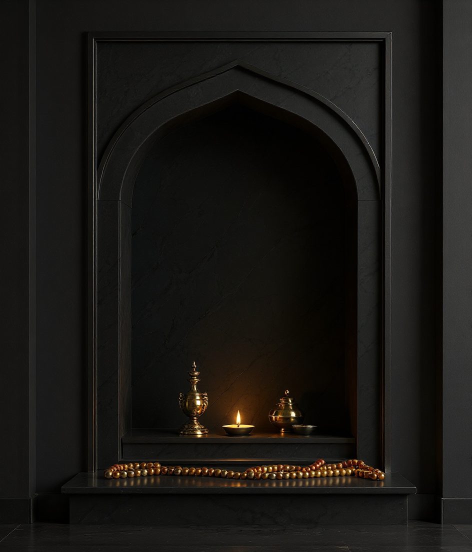 Marble Arch Niche Shrine — Charcoal Minimal