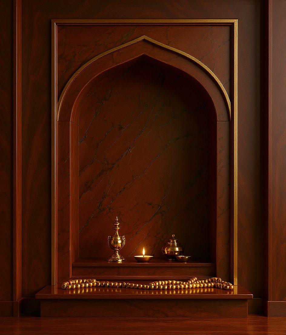 Marble Arch Niche Shrine — Walnut Classic