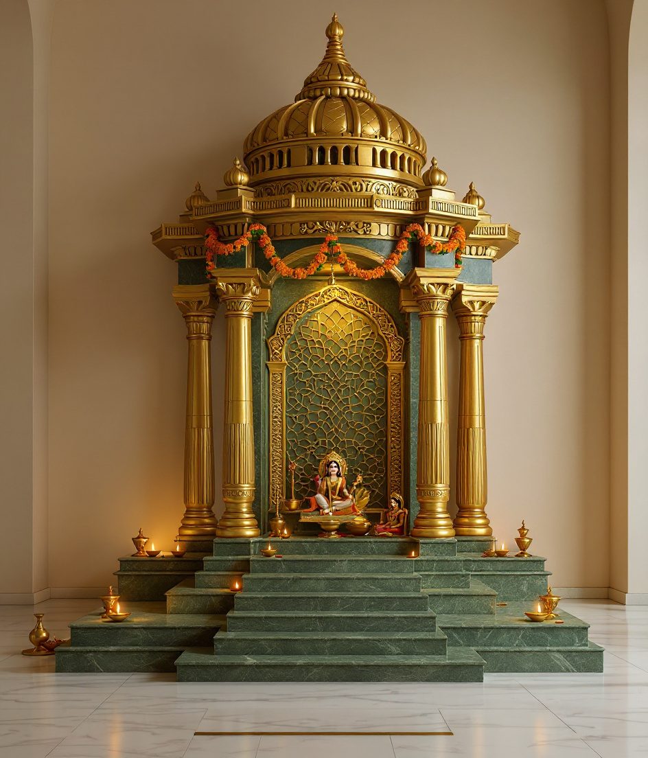 Marble Pillar Mandap Temple — Sage & Brass