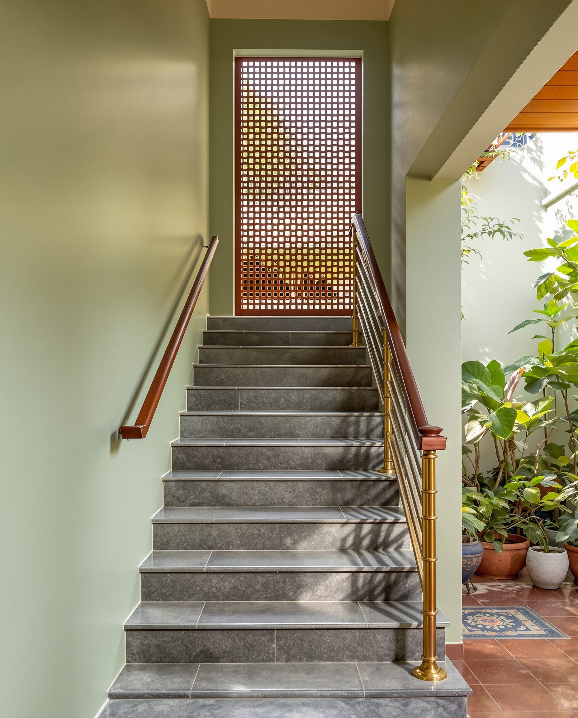 Courtyard Straight Sage — Sage & Brass