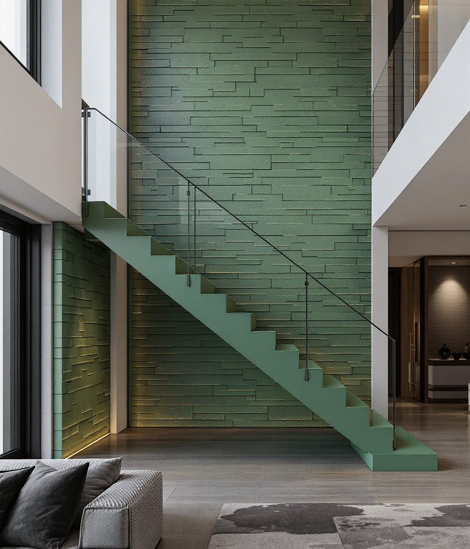Double Height Straight Statement — Sage & Brass